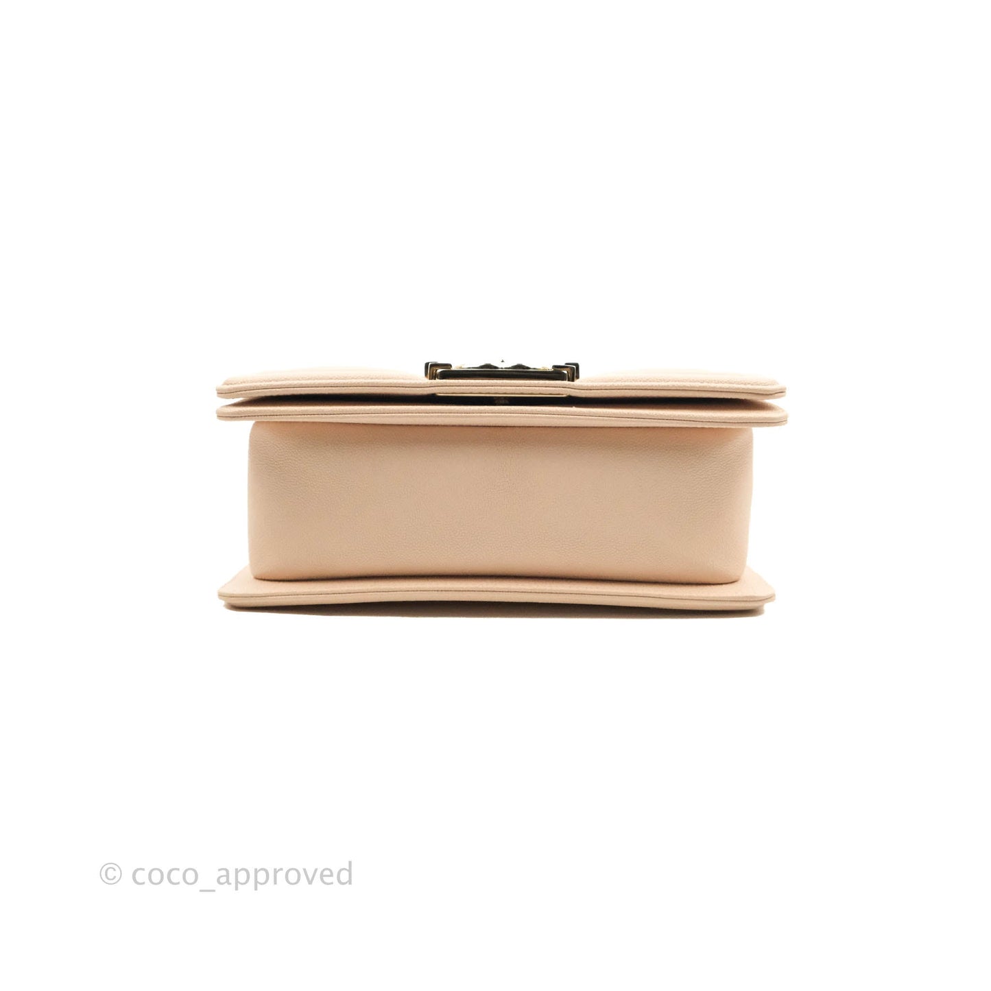 Chanel Small Boy Chevron Light Pink Caviar Gold Hardware