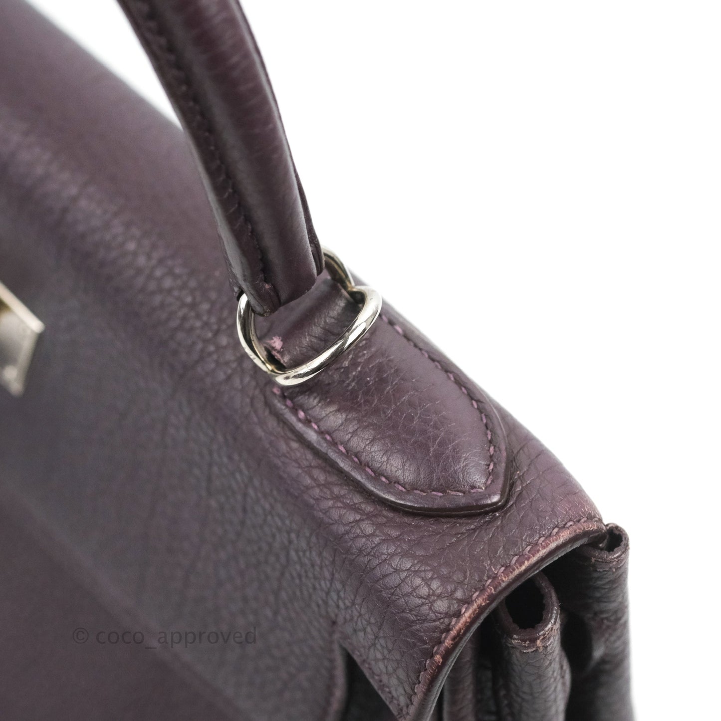 Hermès Retourne Kelly 28 Raisin TPM Palladium Hardware
