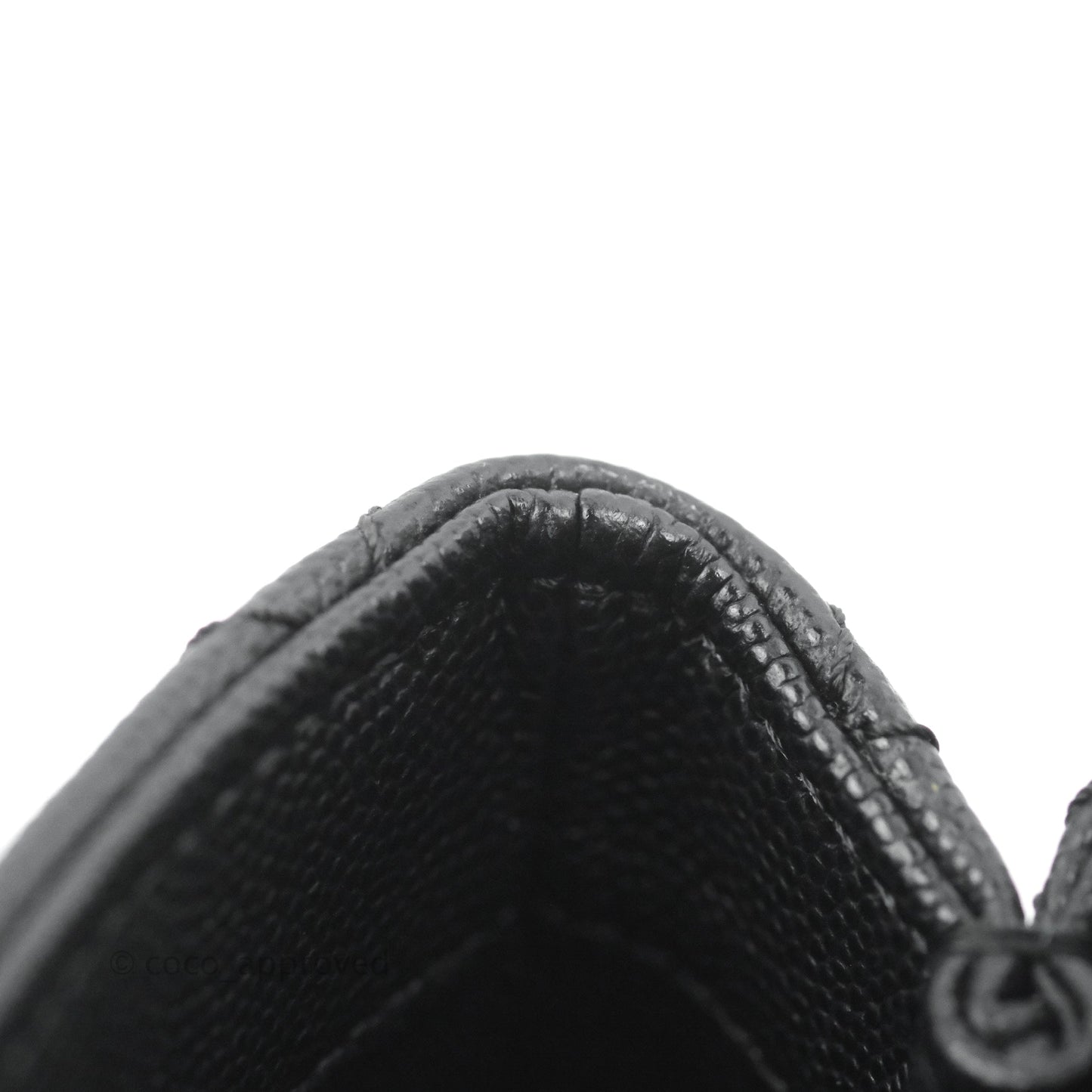 Chanel Small Coco Handle Quilted Black Caviar Aged Gold Hardware Lizard Handle