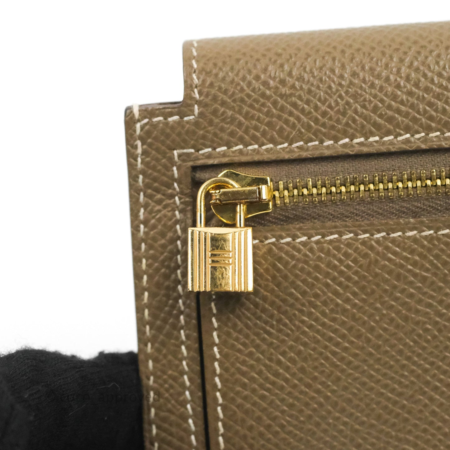 Hermès Kelly Pocket Compact Wallet Epsom Etoupe Gold Hardware