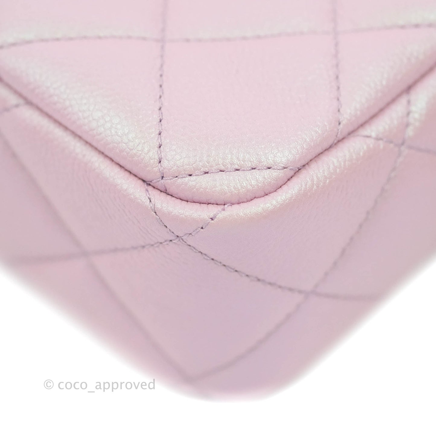 Chanel Quilted My Perfect Camera Case Iridescent Pink Caviar Aged Gold Hardware