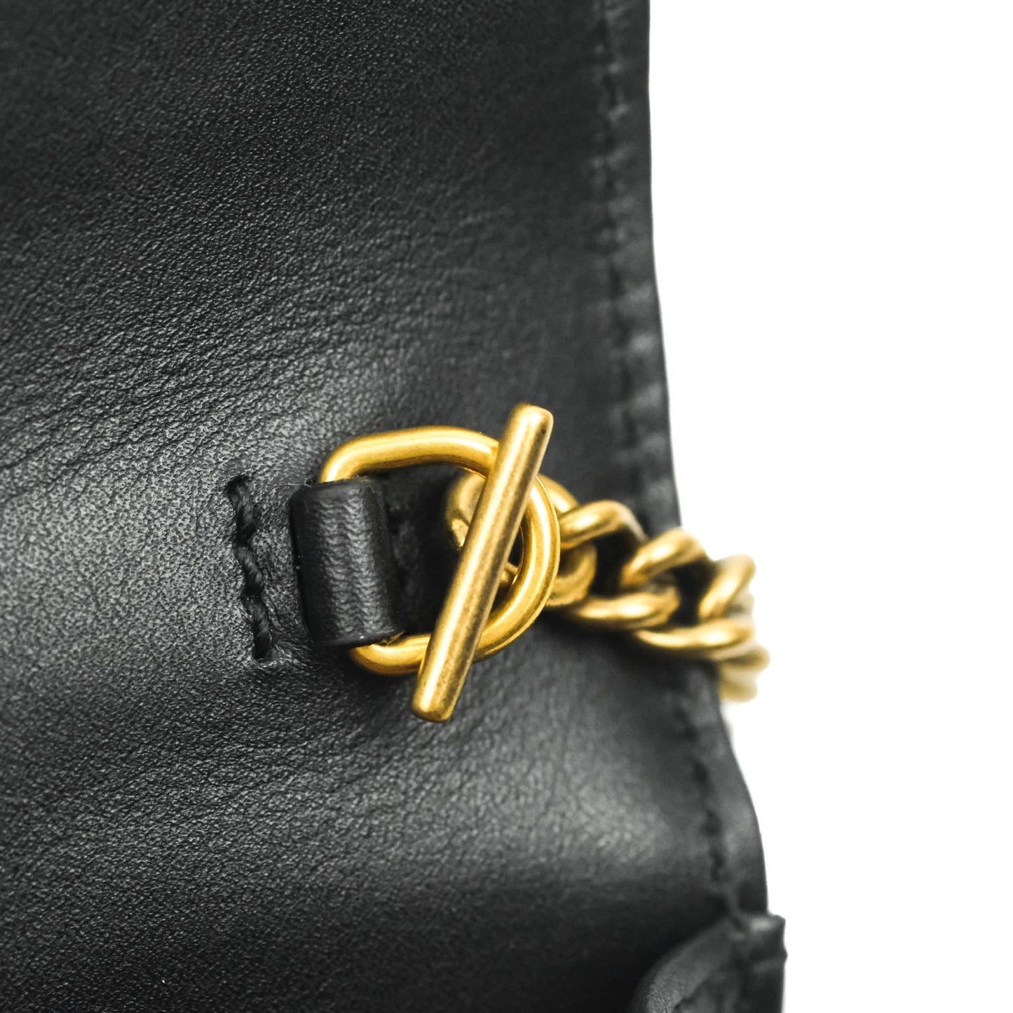 Gucci Matelasse GG Marmont Mini Chain Flap Bag Black Calfskin Gold Hardware