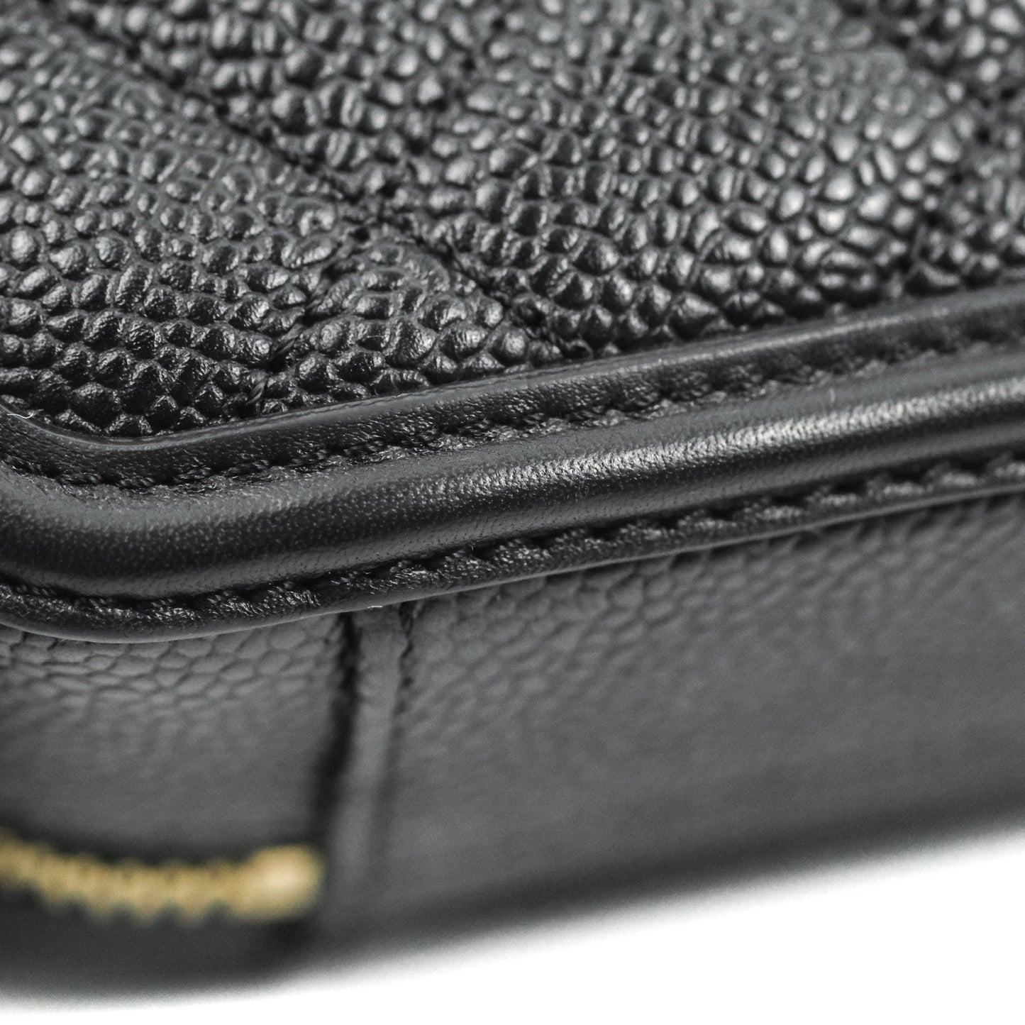 Chanel Quilted Small CC Filigree Vanity Case Black Caviar