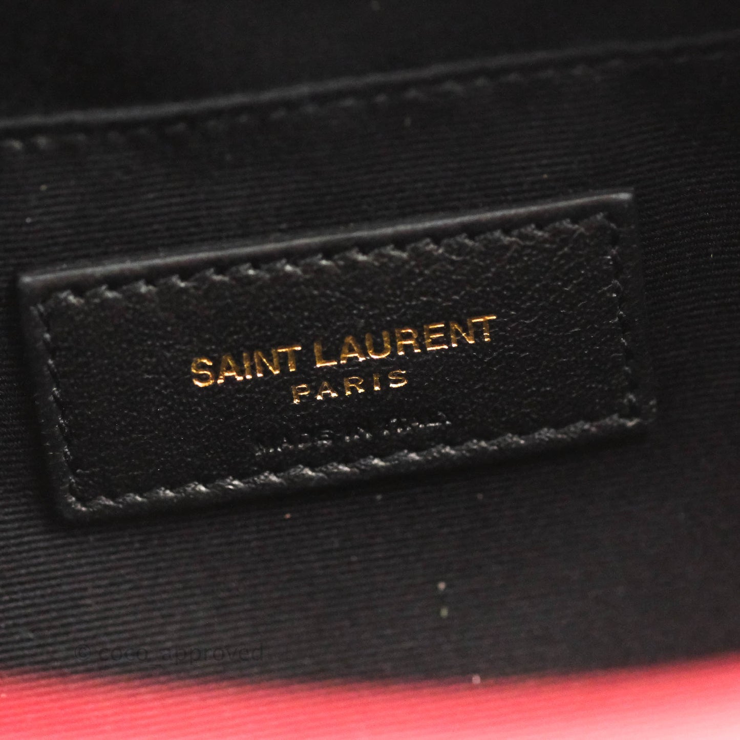 Saint Laurent Lou Quilted Camera Bag Red Calfskin Gold Hardware