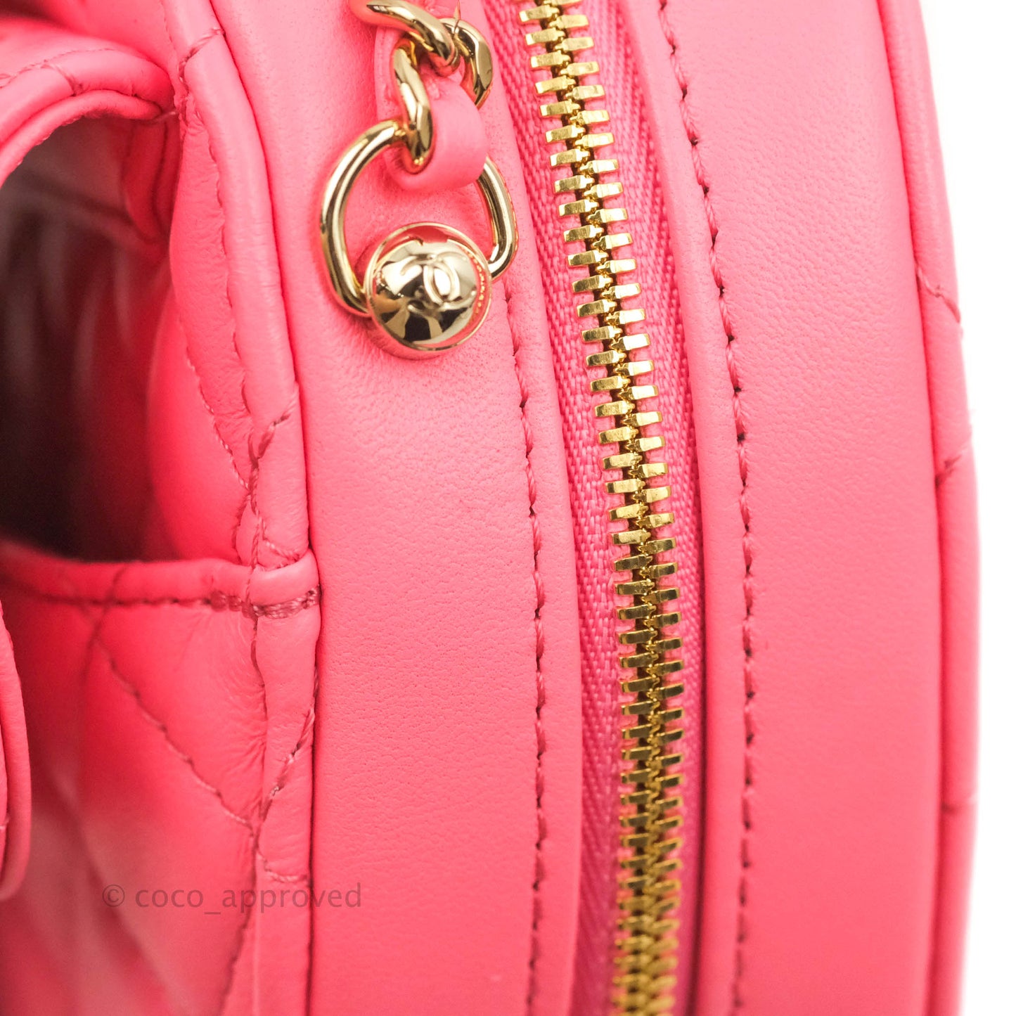 Chanel Large Heart Bag Pink Lambskin Gold Hardware 22S