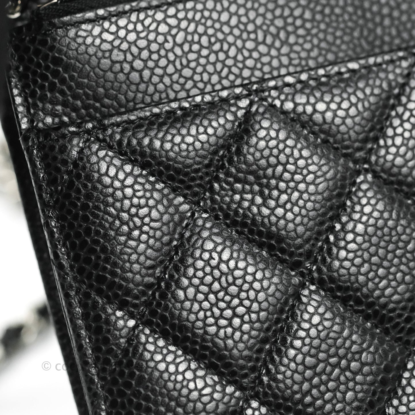 Chanel Quilted Classic WOC Black Caviar Silver Hardware
