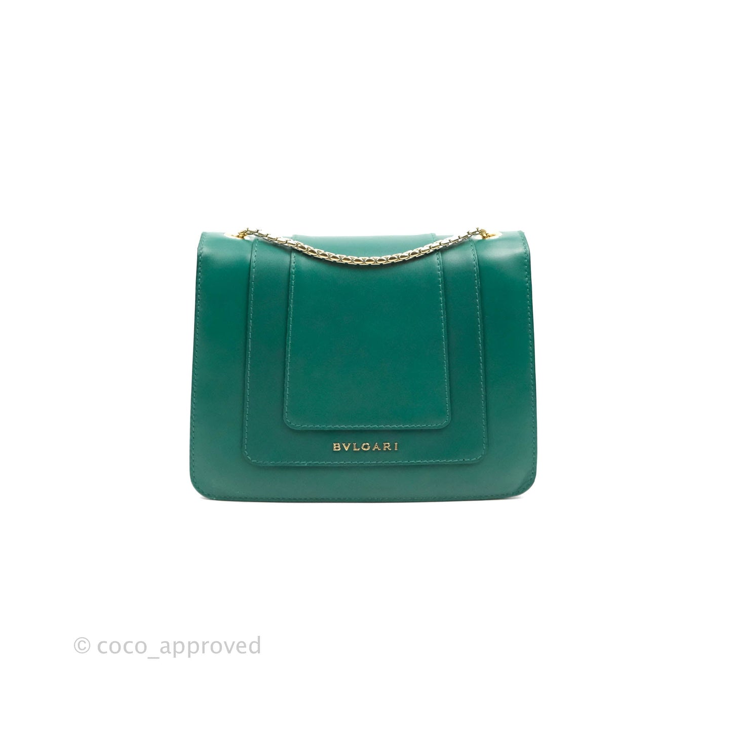 Bvlgari Serpenti Forever Small Crossbody Bag in Emerald Green Gold Hardware