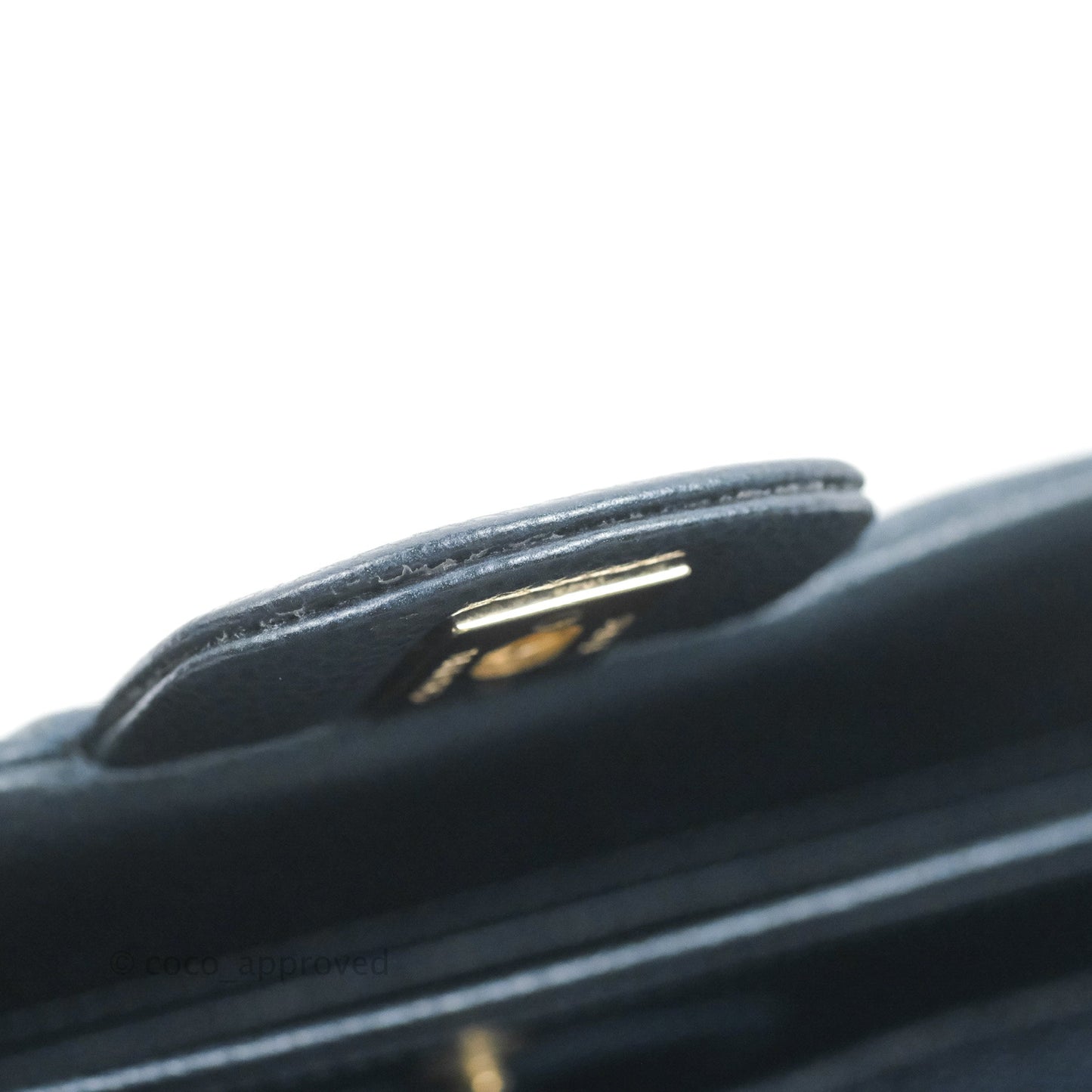 Chanel Small Classic Flap Quilted Iridescent Navy Caviar Gold Hardware 18S