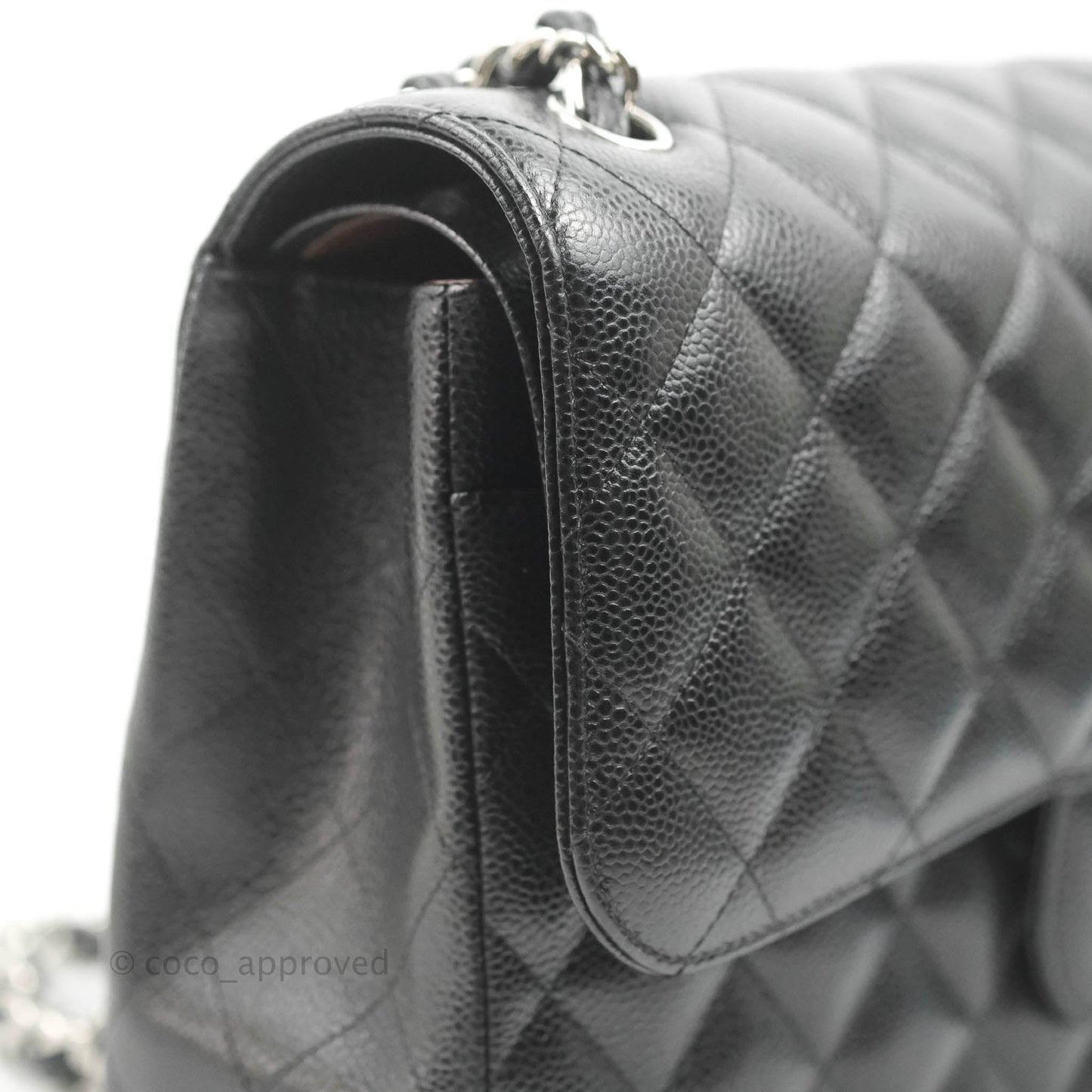 Chanel Jumbo Double Flap Black Caviar Silver Hardware⁣⁣