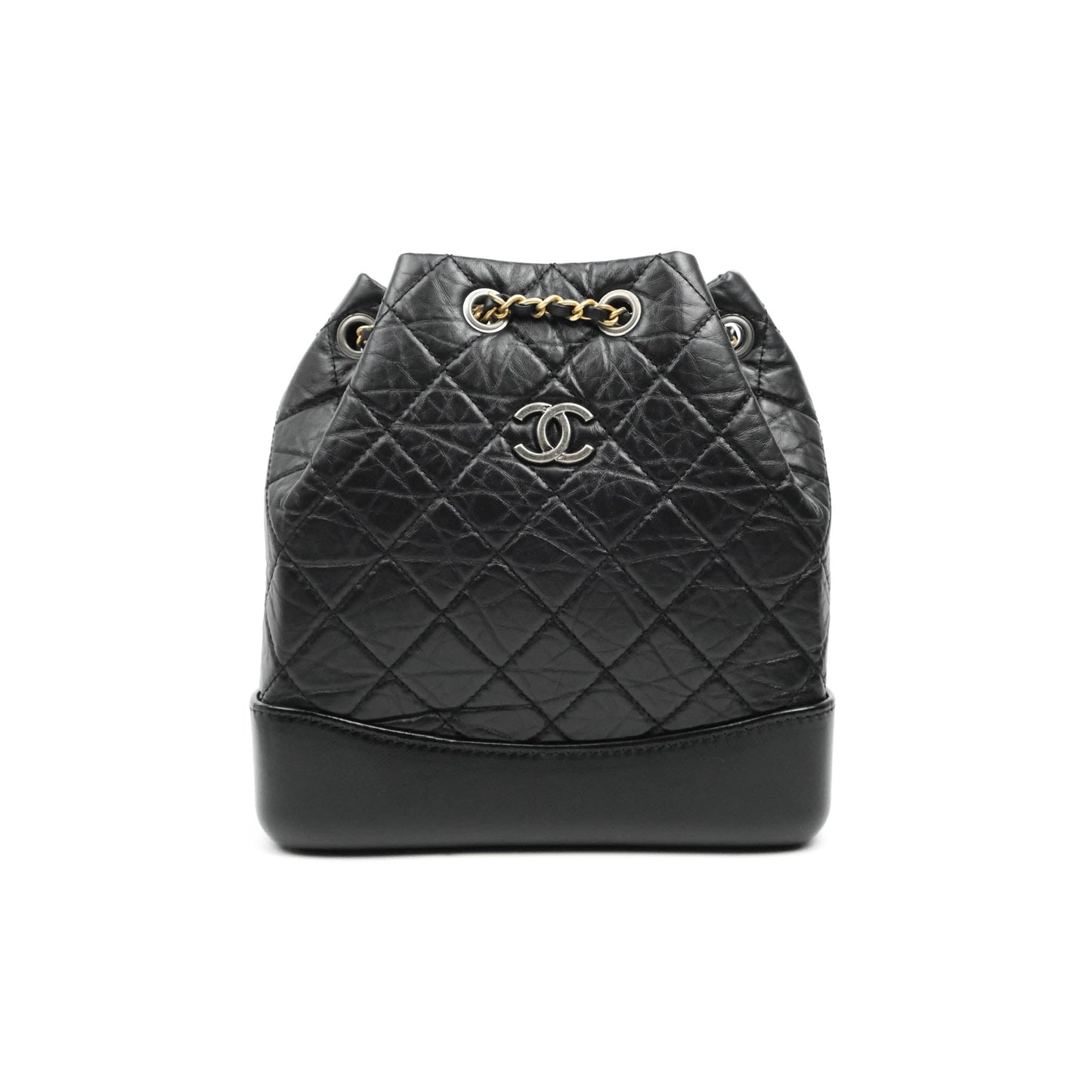 Chanel Small Gabrielle Backpack Black Aged Calfskin