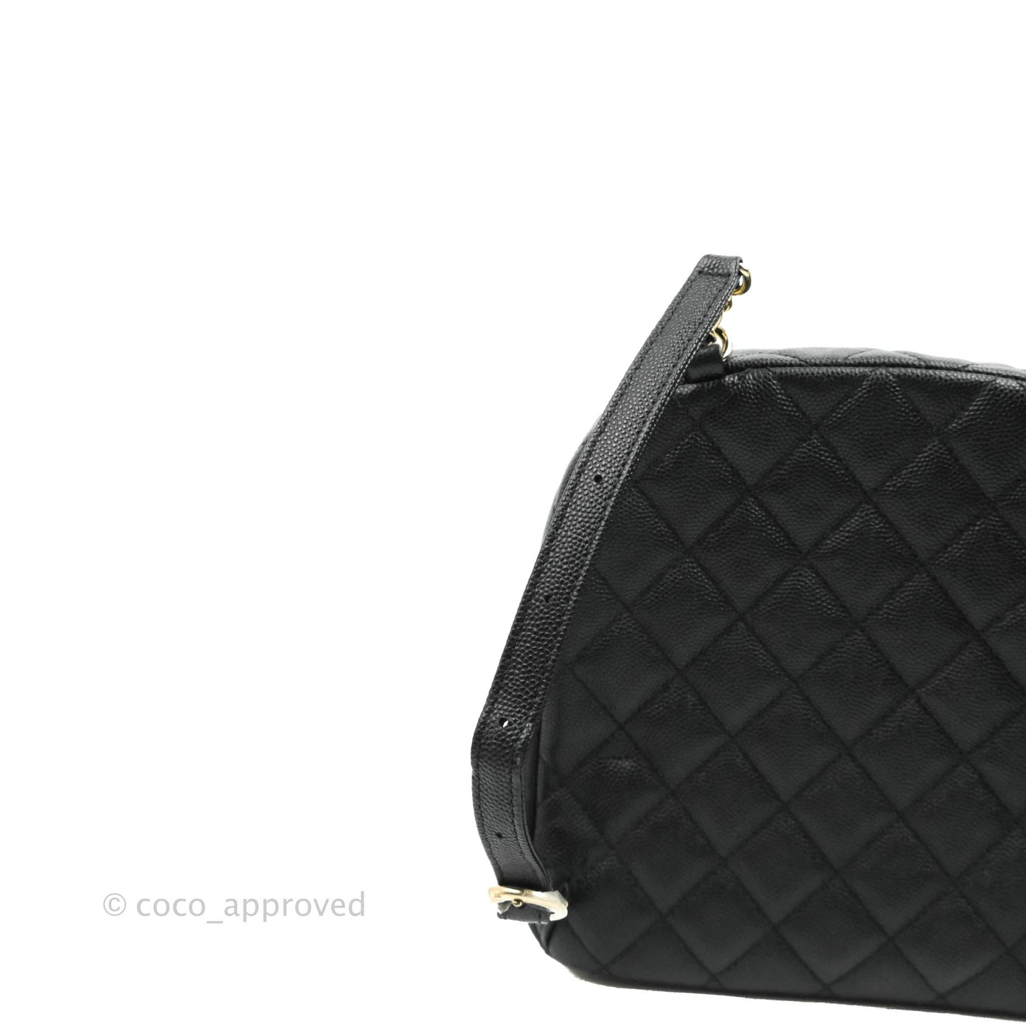 Chanel Quilted Small CC Day Backpack Black Caviar Gold Hardware