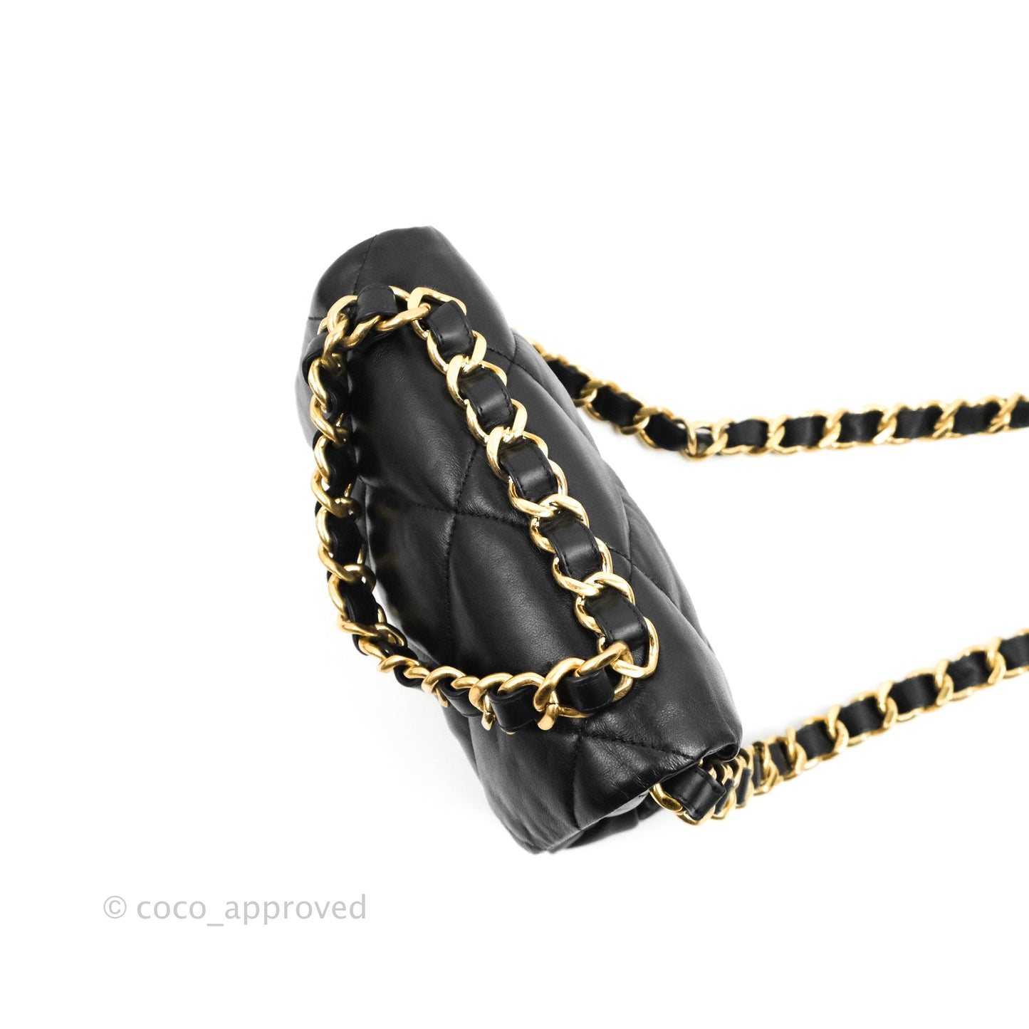 Chanel Small Flap Bag Black Lambskin Aged Gold Hardware 22-23FW