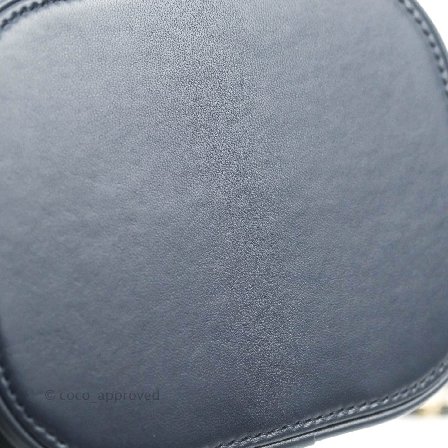 Chanel CC Mania Vanity Case Navy Lambskin Gold Hardware