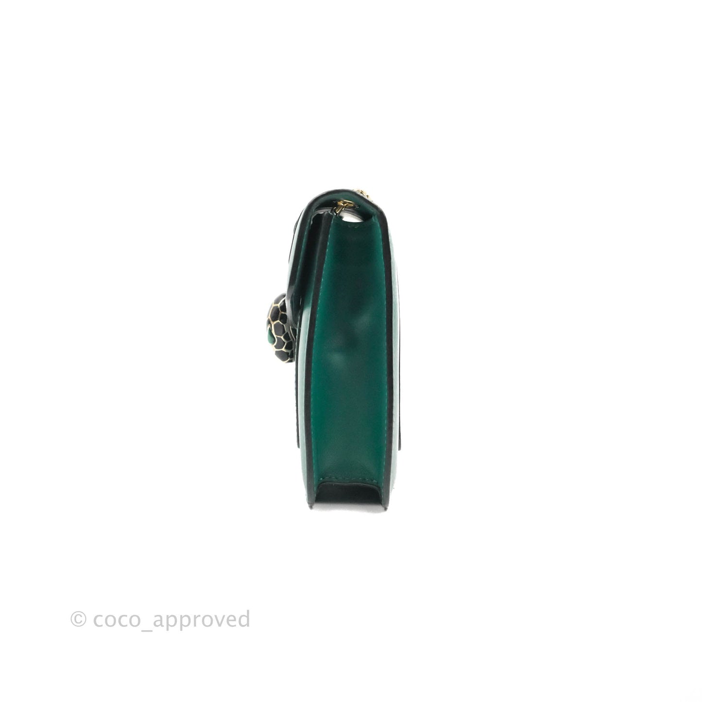 Bvlgari Serpenti Forever Small Crossbody Bag in Emerald Green Gold Hardware