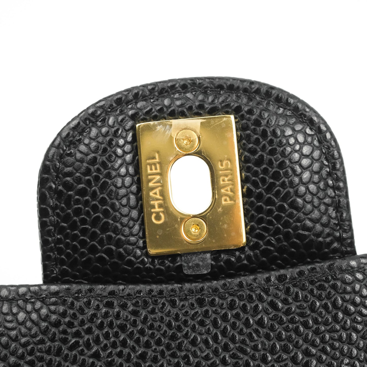 Chanel Small Classic Quilted Flap Black Caviar Gold Hardware