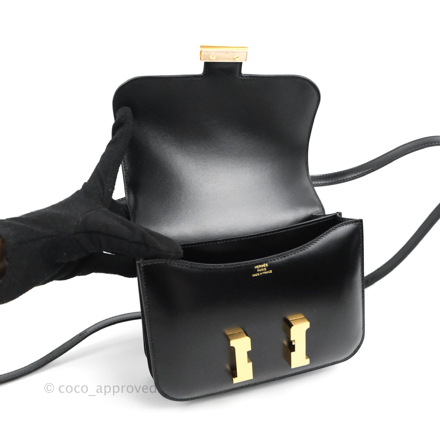 Hermès Constance Mini 18cm Black Box Leather Gold Hardware