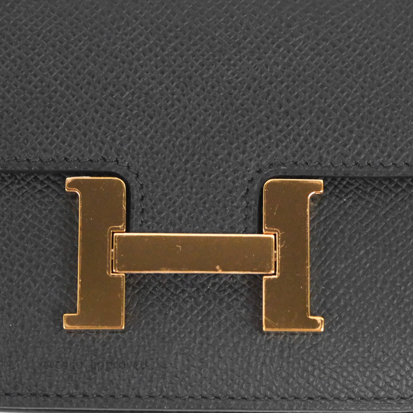 Hermès Constance Slim Wallet Black Epsom Rose Gold Hardware