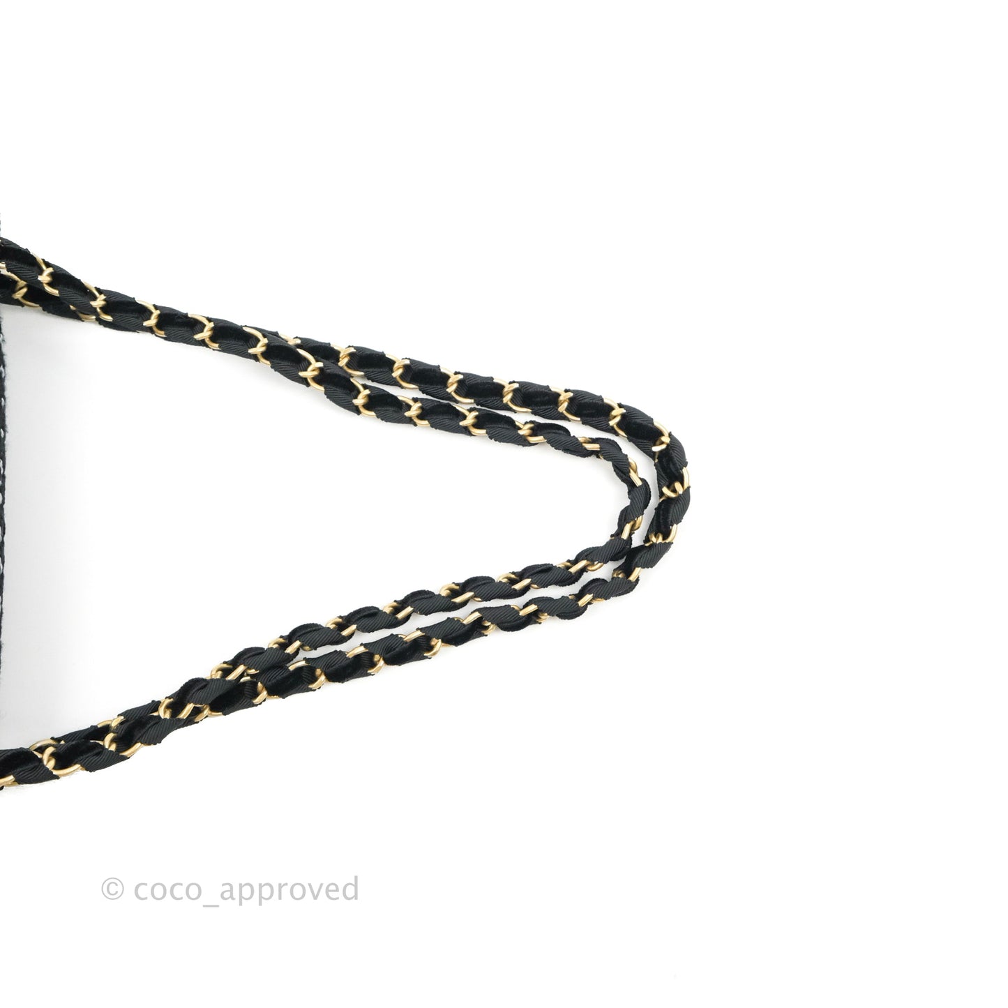 Chanel Medium Single Flap Black Tweed Chain Braid Aged Gold Hardware