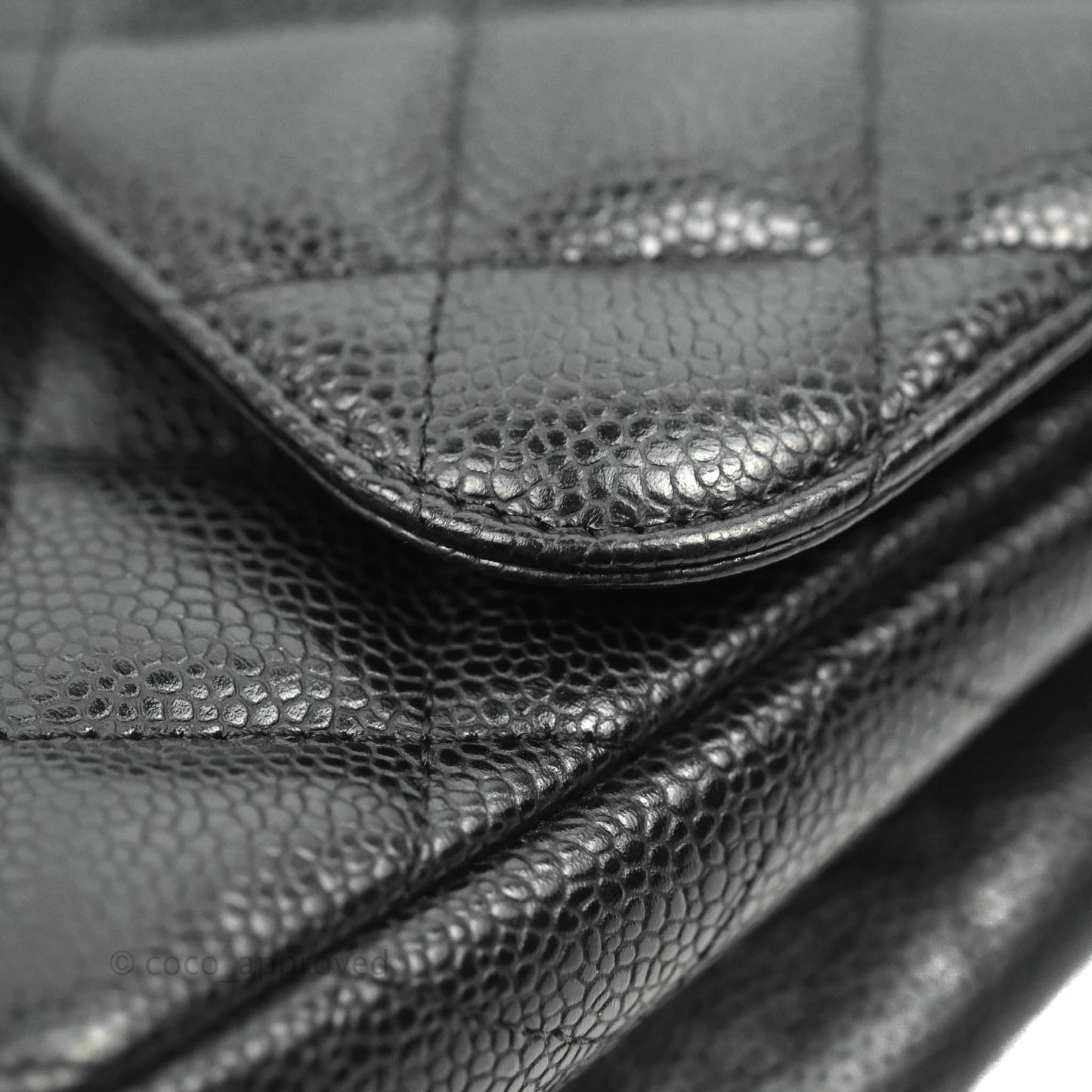 Chanel Classic Jumbo Double Flap Black Caviar Silver Hardware⁣⁣
