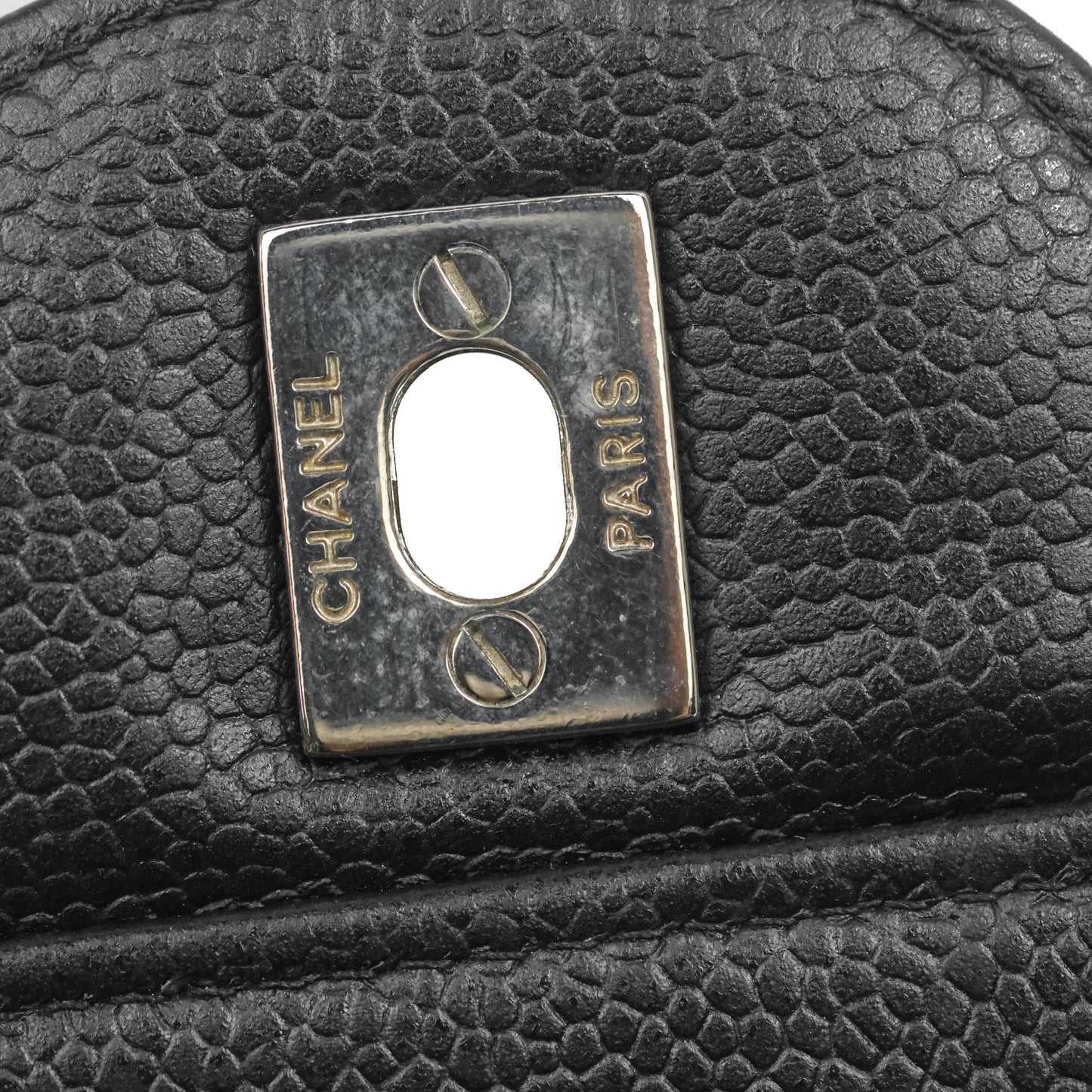 Chanel Jumbo Single Flap Black Caviar Silver Hardware