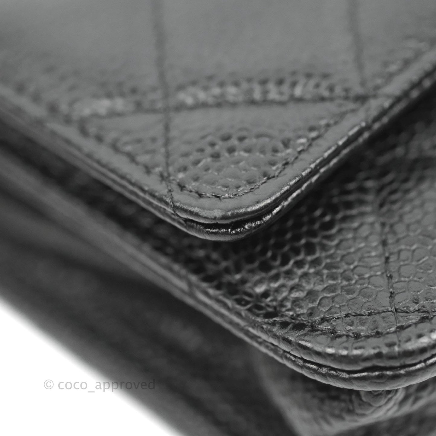 Chanel Quilted WOC Black Caviar Gold Hardware