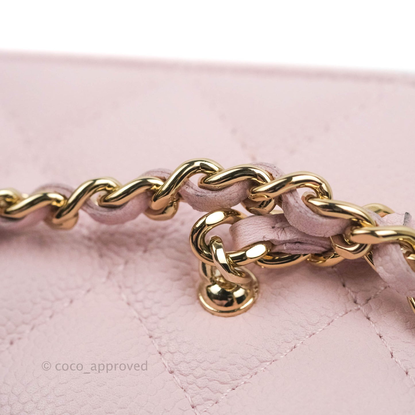 Chanel Vanity with CC Chain Light Pink Caviar Gold Hardware