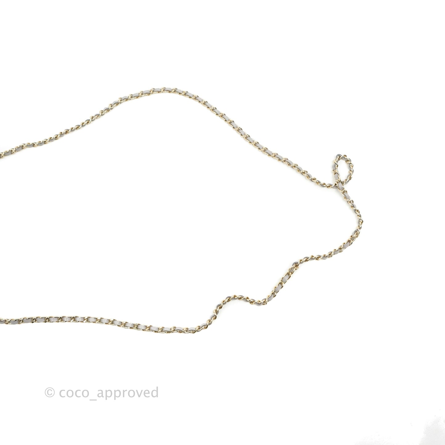 Chanel Quilted Round Vanity Clutch With Chain Grey Lambskin Gold Hardware