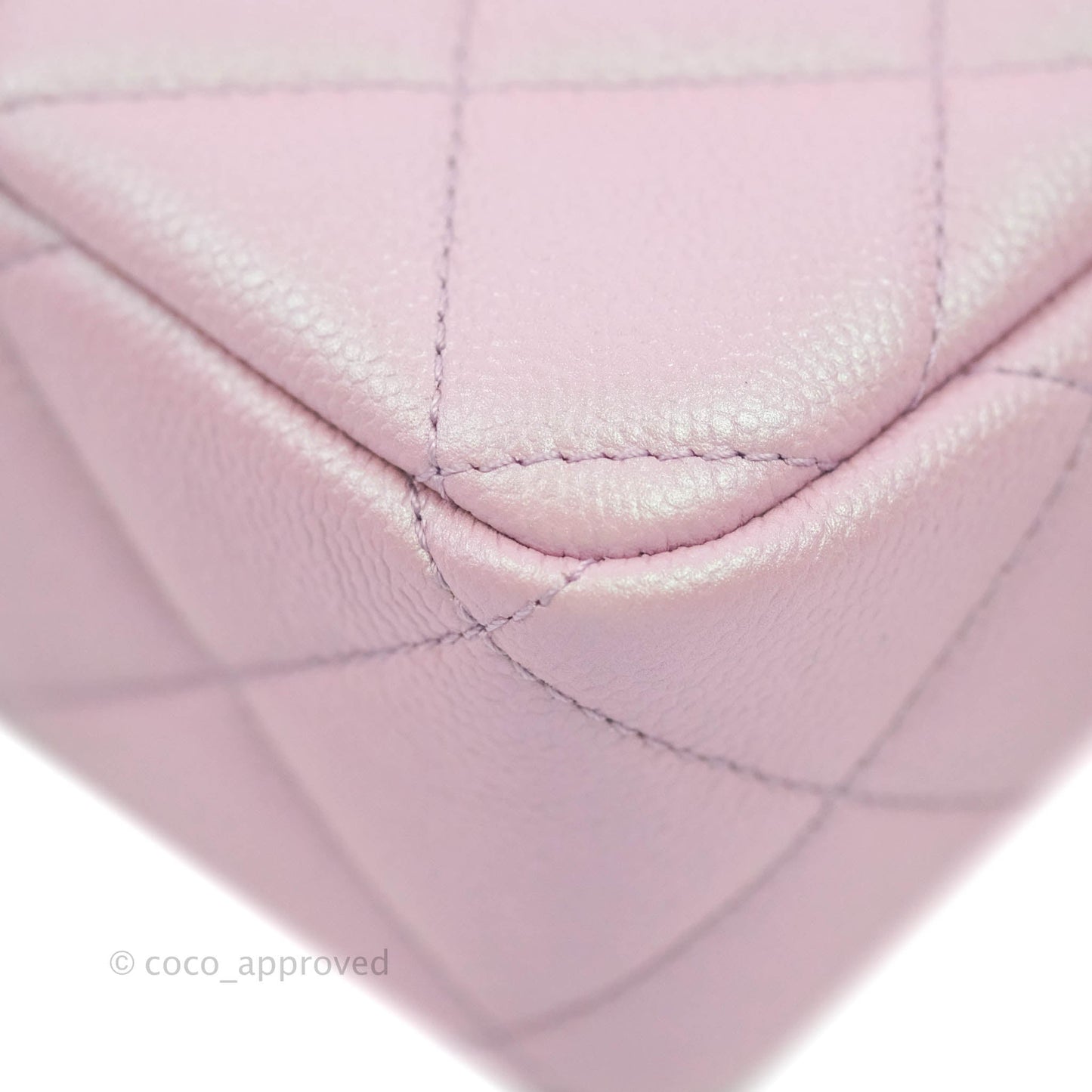 Chanel Quilted My Perfect Camera Case Iridescent Pink Caviar Aged Gold Hardware