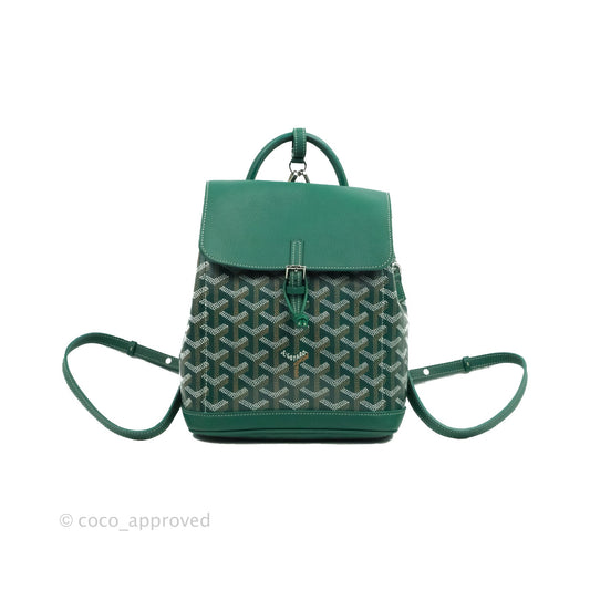 Goyard Mini Alpin Backpack Green Goyardine Calfskin