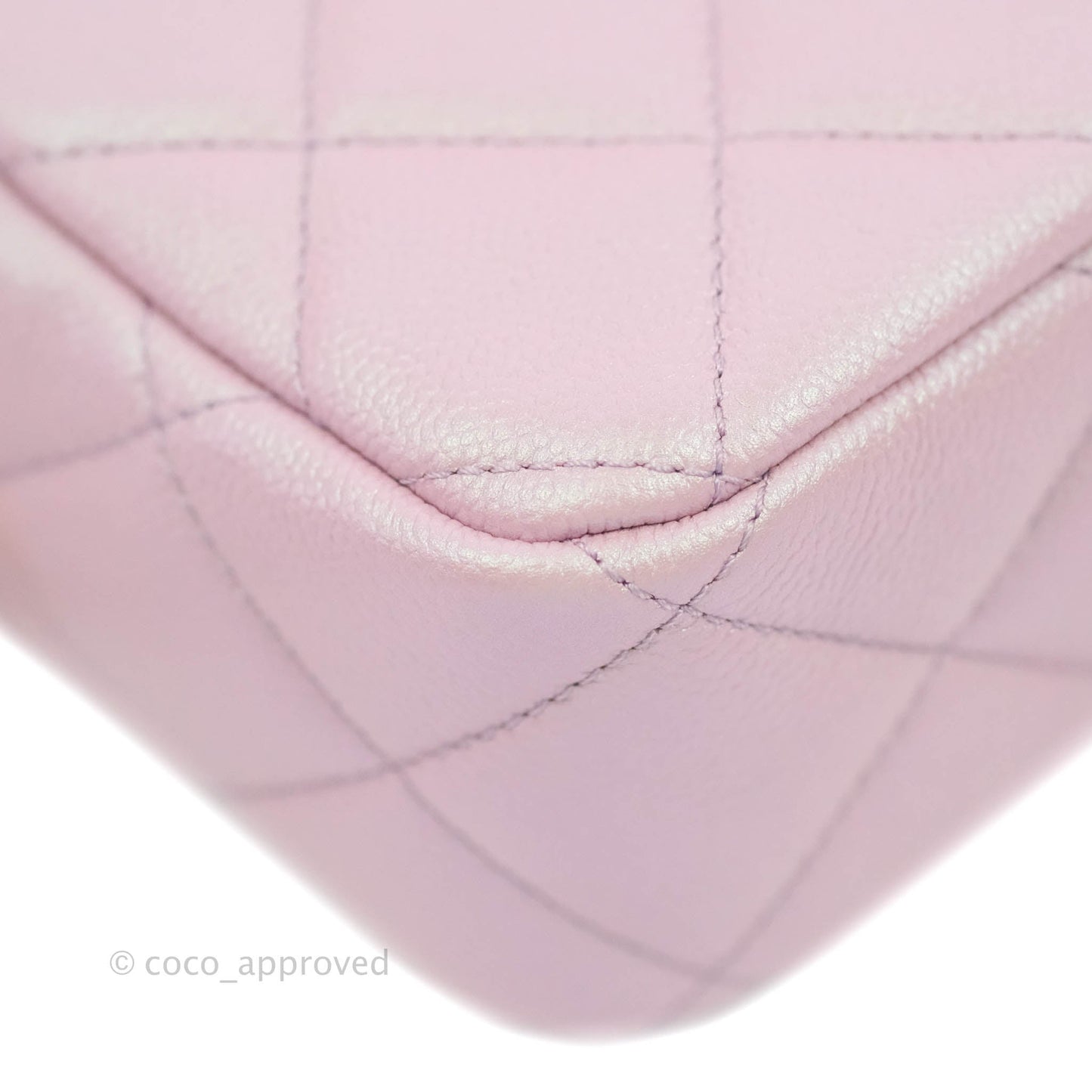 Chanel Quilted My Perfect Camera Case Iridescent Pink Caviar Aged Gold Hardware