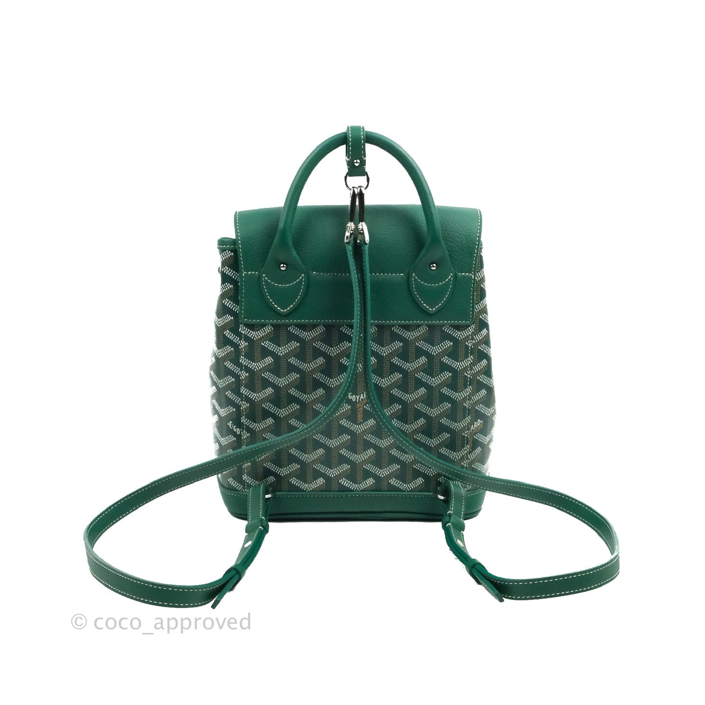 Goyard Mini Alpin Backpack Green Goyardine Calfskin