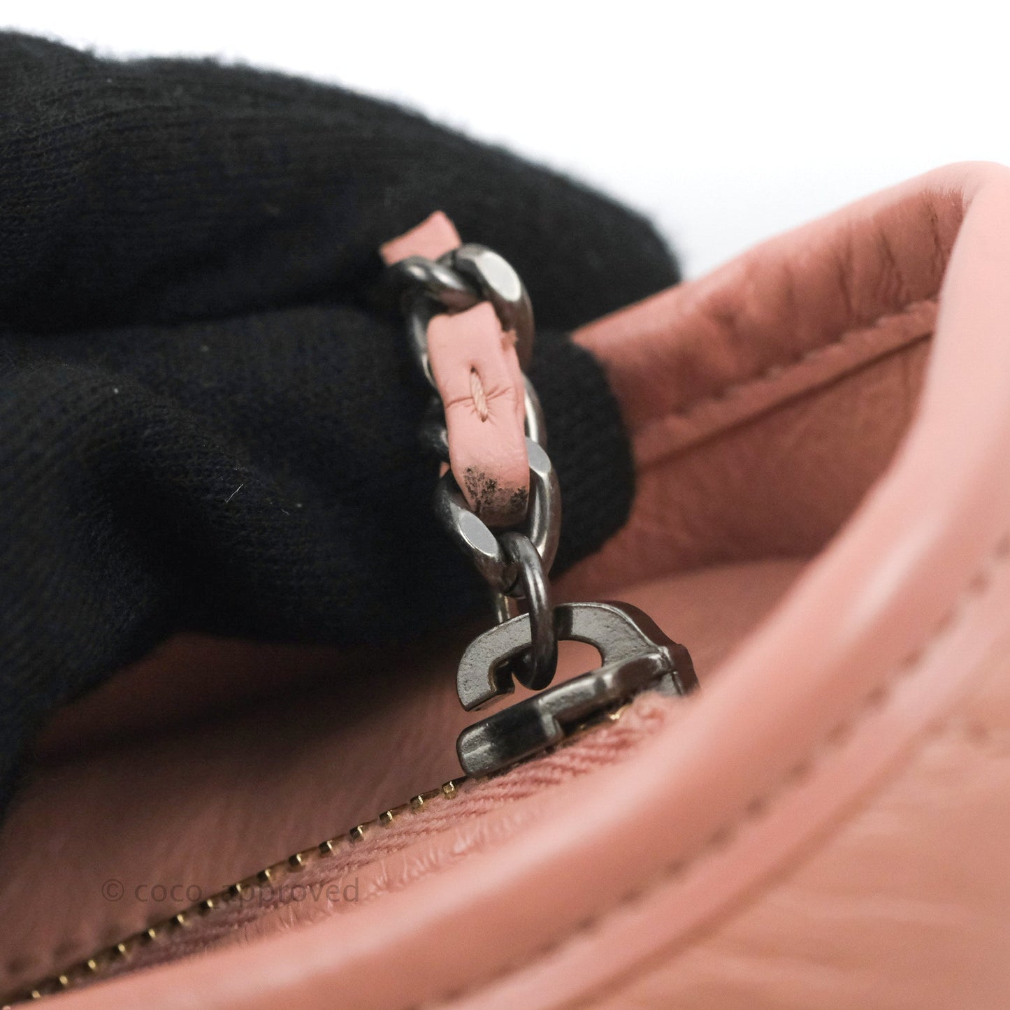 Chanel Quilted Small Gabrielle Hobo Pink Aged Calfskin