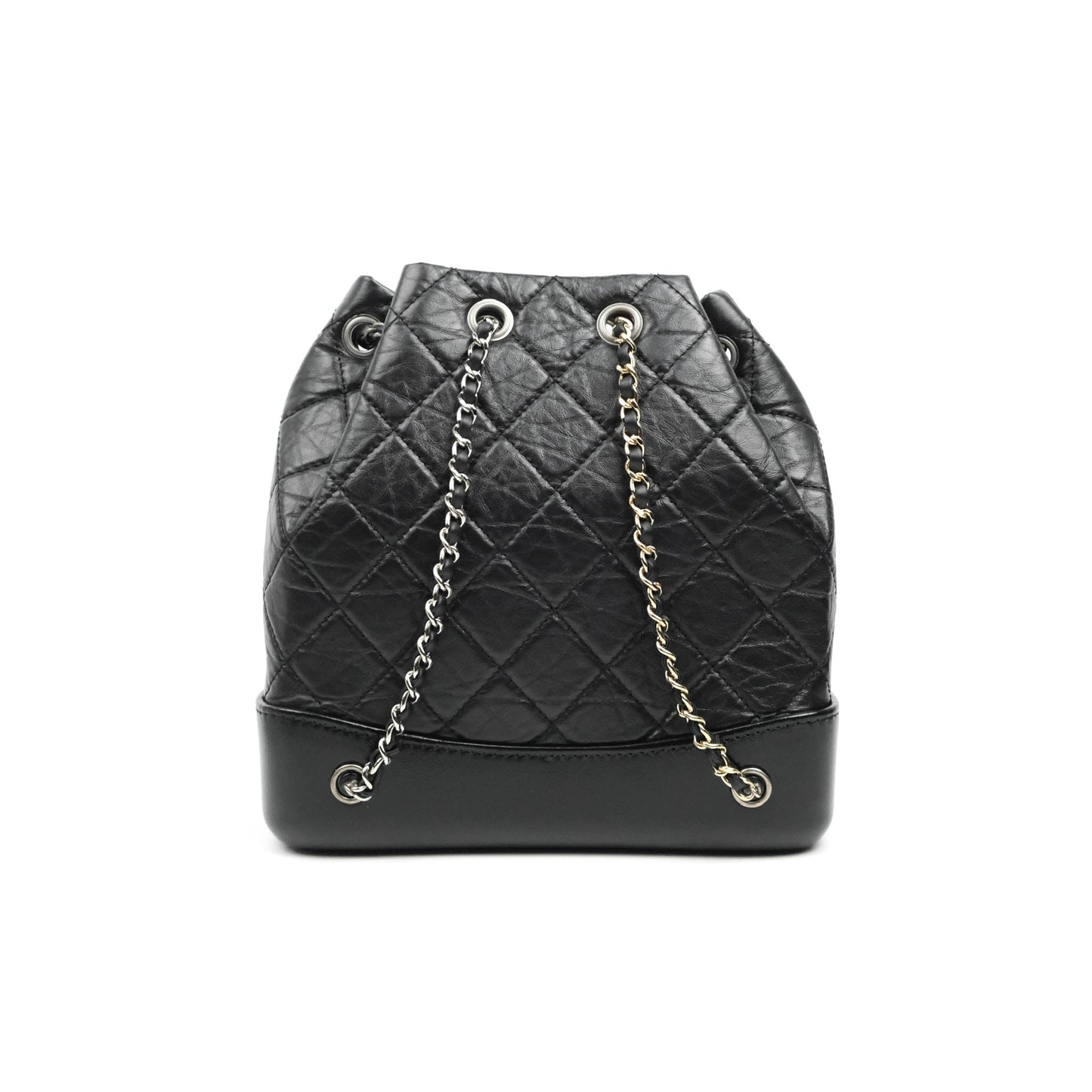 Chanel Small Gabrielle Backpack Black Aged Calfskin