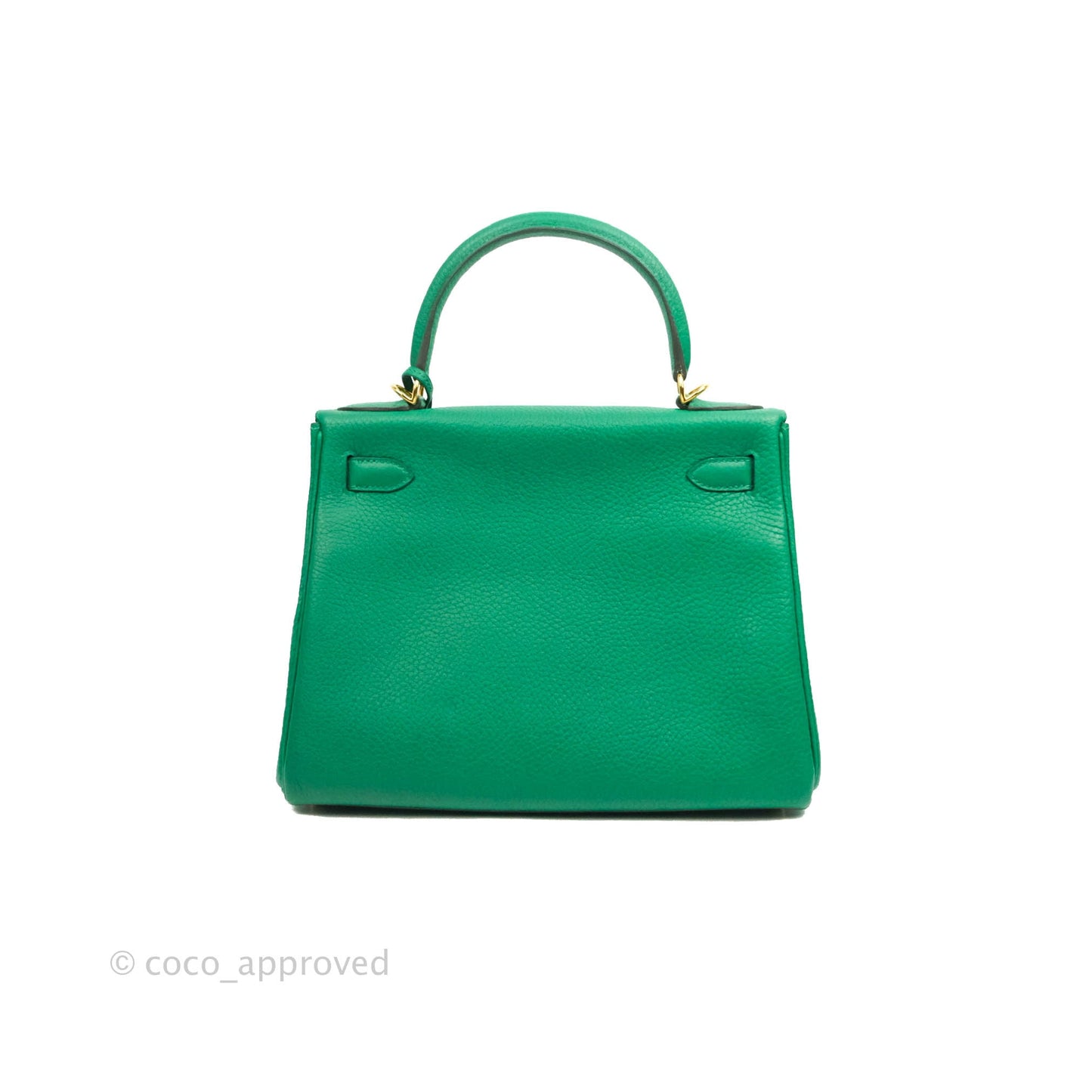 Hermès Retourne Taurillon Kelly 28 Vert Vertigo Clemence Gold Hardware