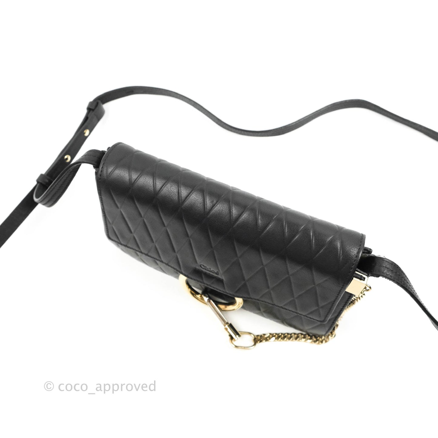 Chloe Small Faye Shoulder Bag Quilted Black Calfskin