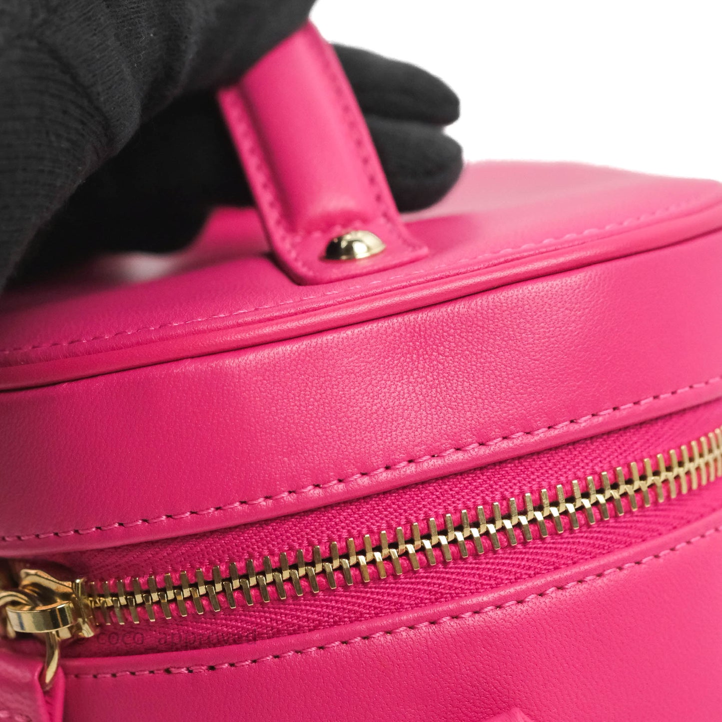Chanel CC Mania Vanity Case Pink Lambskin Gold Hardware