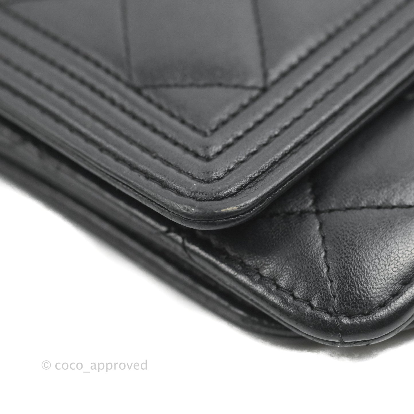 Chanel Boy Wallet on Chain WOC Black Lambskin Ruthenium Hardware