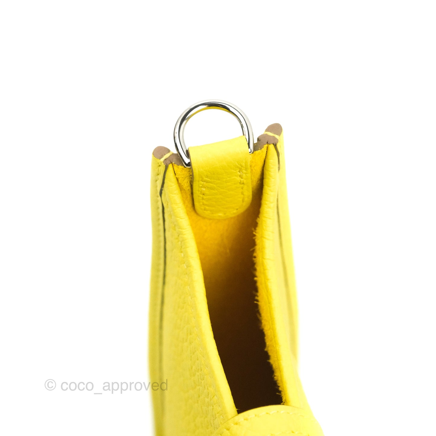 Hermès Mini Evelyne 16 Lime Clemence Palladium Hardware