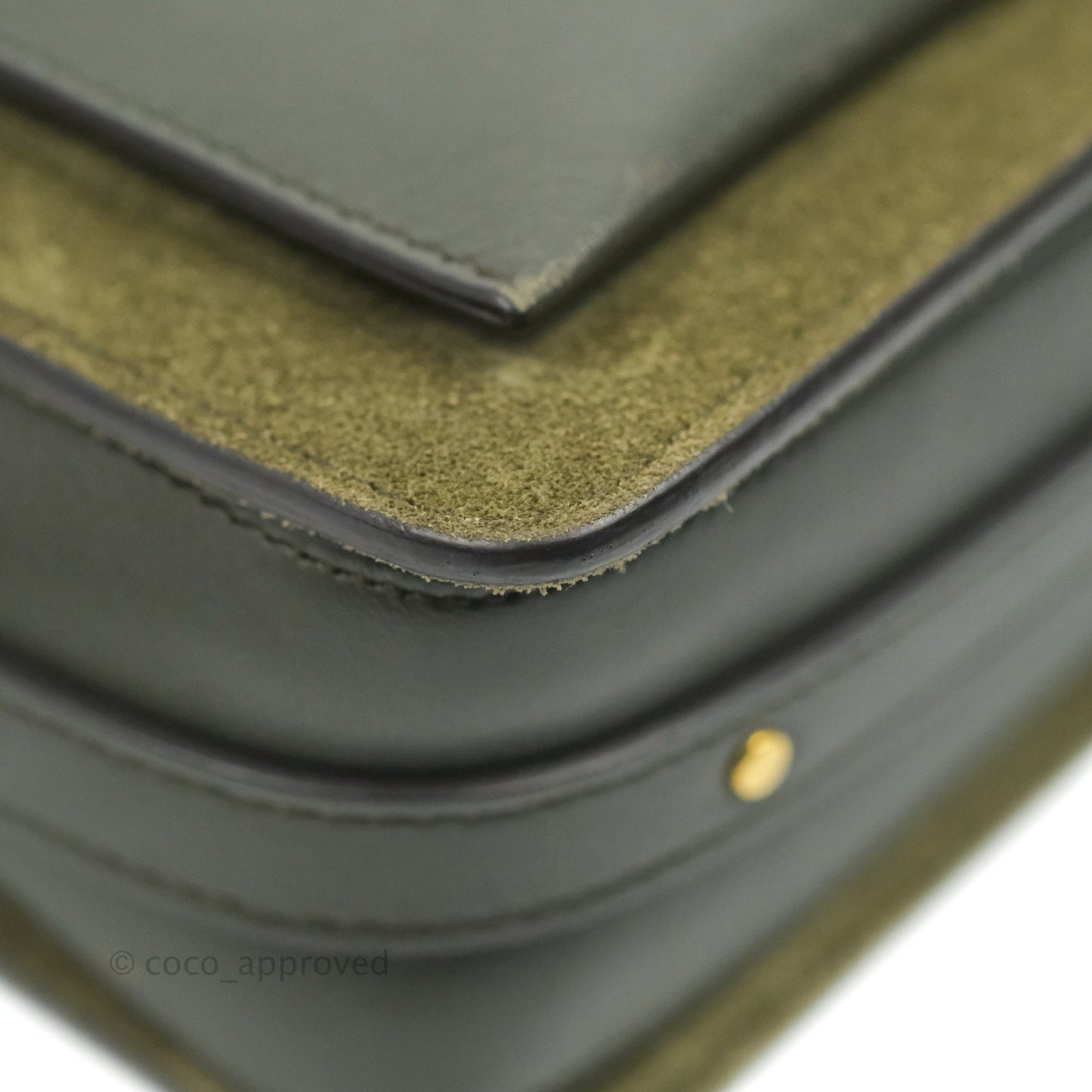 Chloe Small Roy Bag Army Green Calfskin Gold Hardware