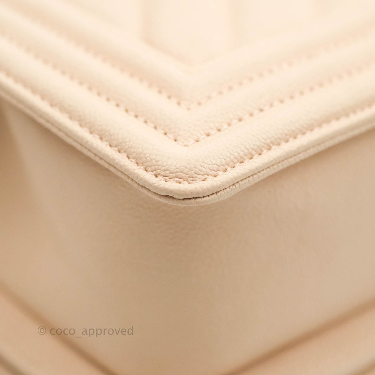 Chanel Small Boy Chevron Light Pink Caviar Gold Hardware