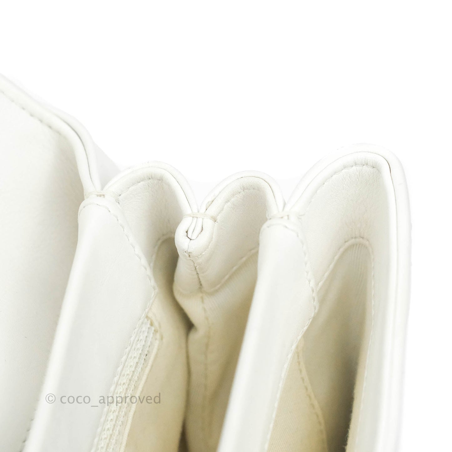 Chanel Flap Bag White Calfskin Gold Hardware 19S