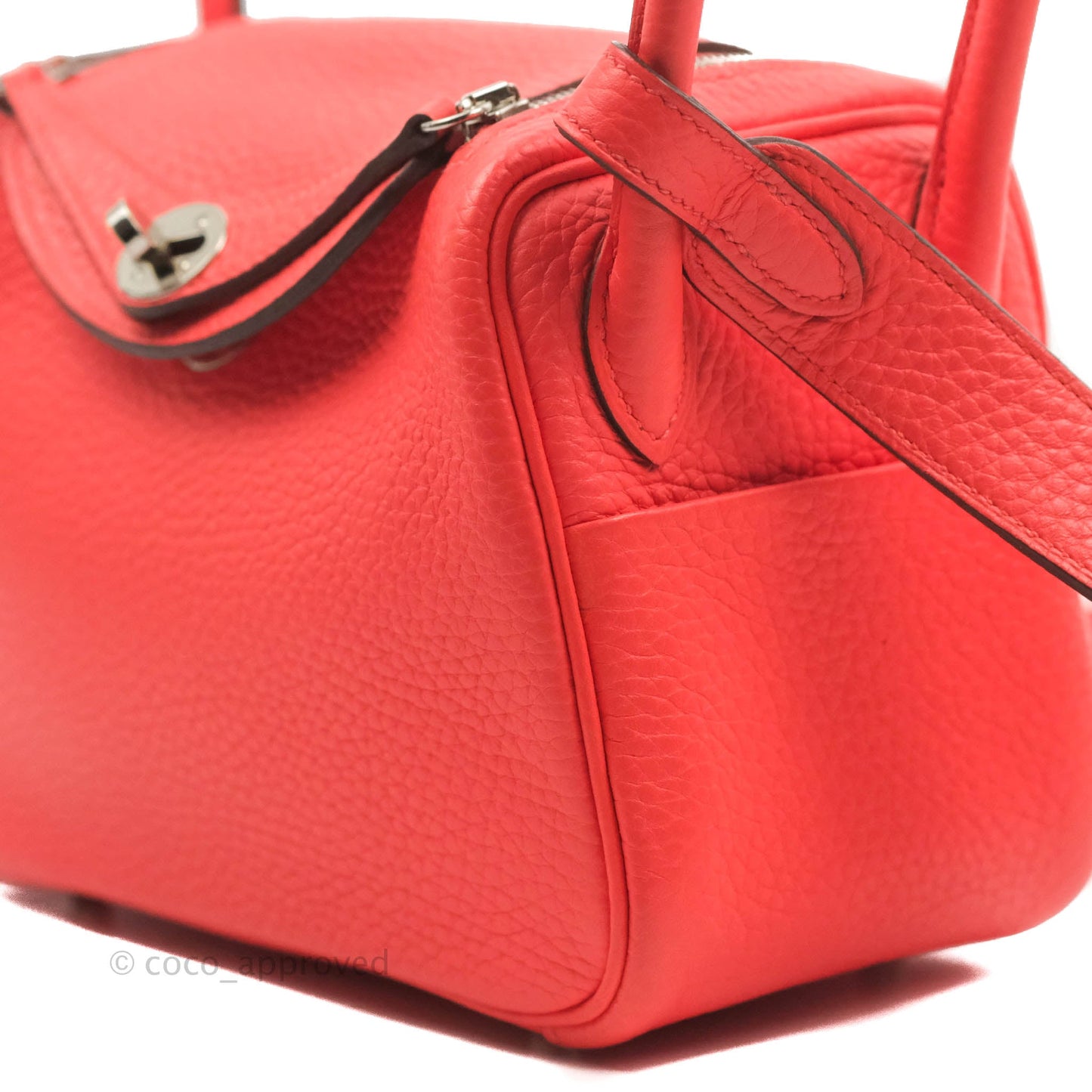 Hermès Mini Lindy 20 Taurillon Clemence Rose Texas Palladium Hardware
