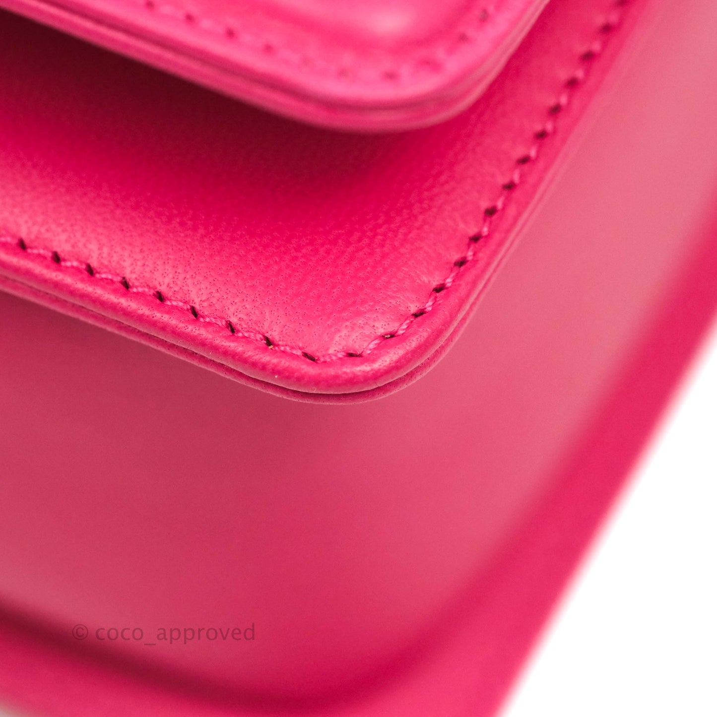 Chanel Quilted New Medium Boy Dark Pink Lambskin Ruthenium Hardware