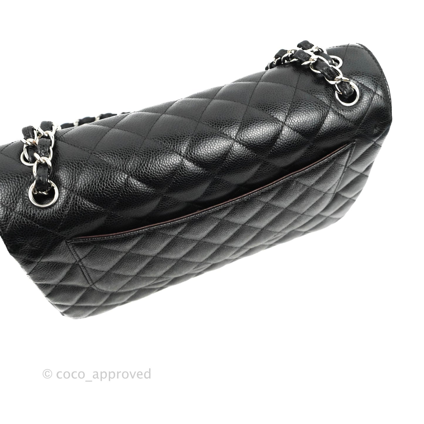 Chanel Jumbo Double Flap Black Caviar Silver Hardware⁣⁣