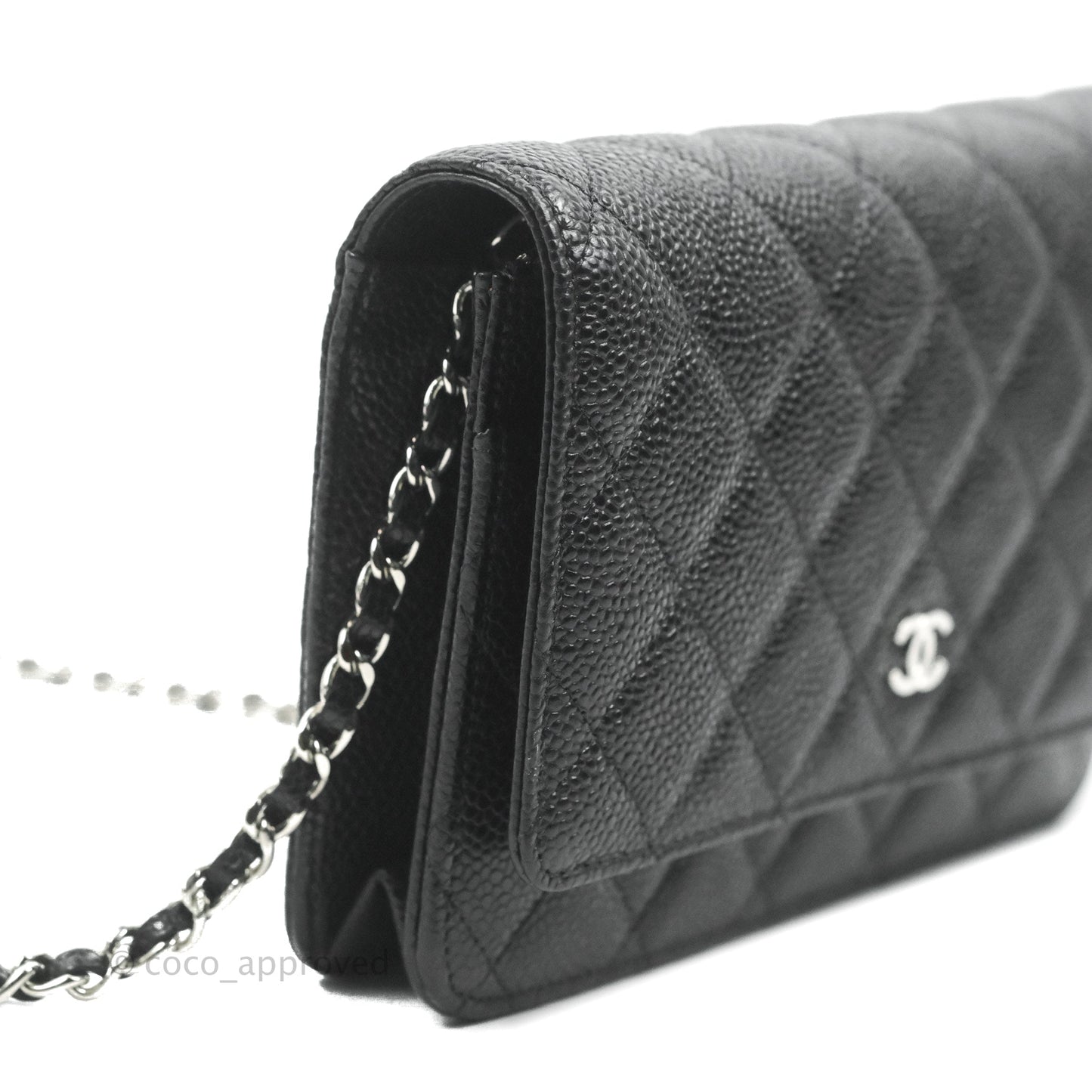 Chanel Quilted Classic WOC Black Caviar Silver Hardware