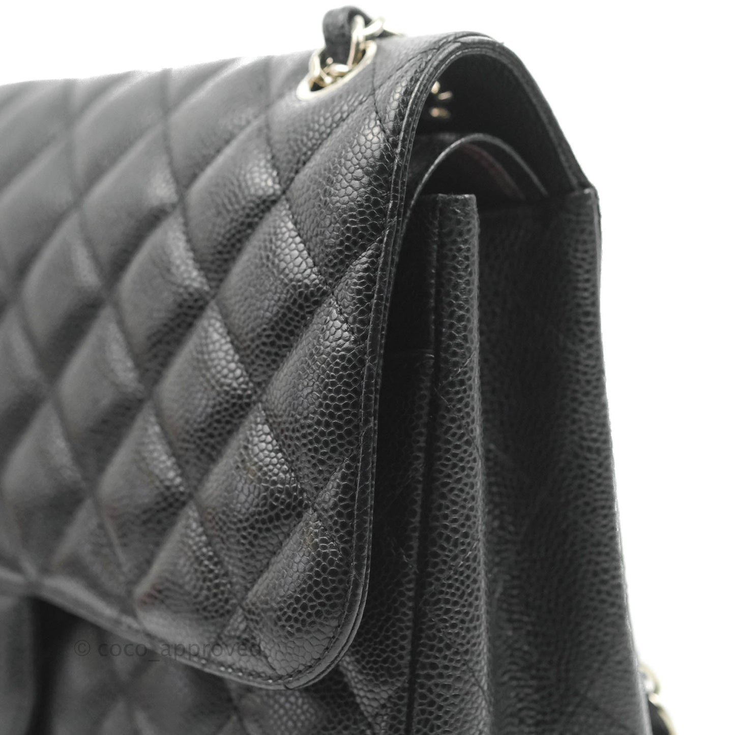 Chanel Classic Jumbo Double Flap Black Caviar Silver Hardware⁣⁣