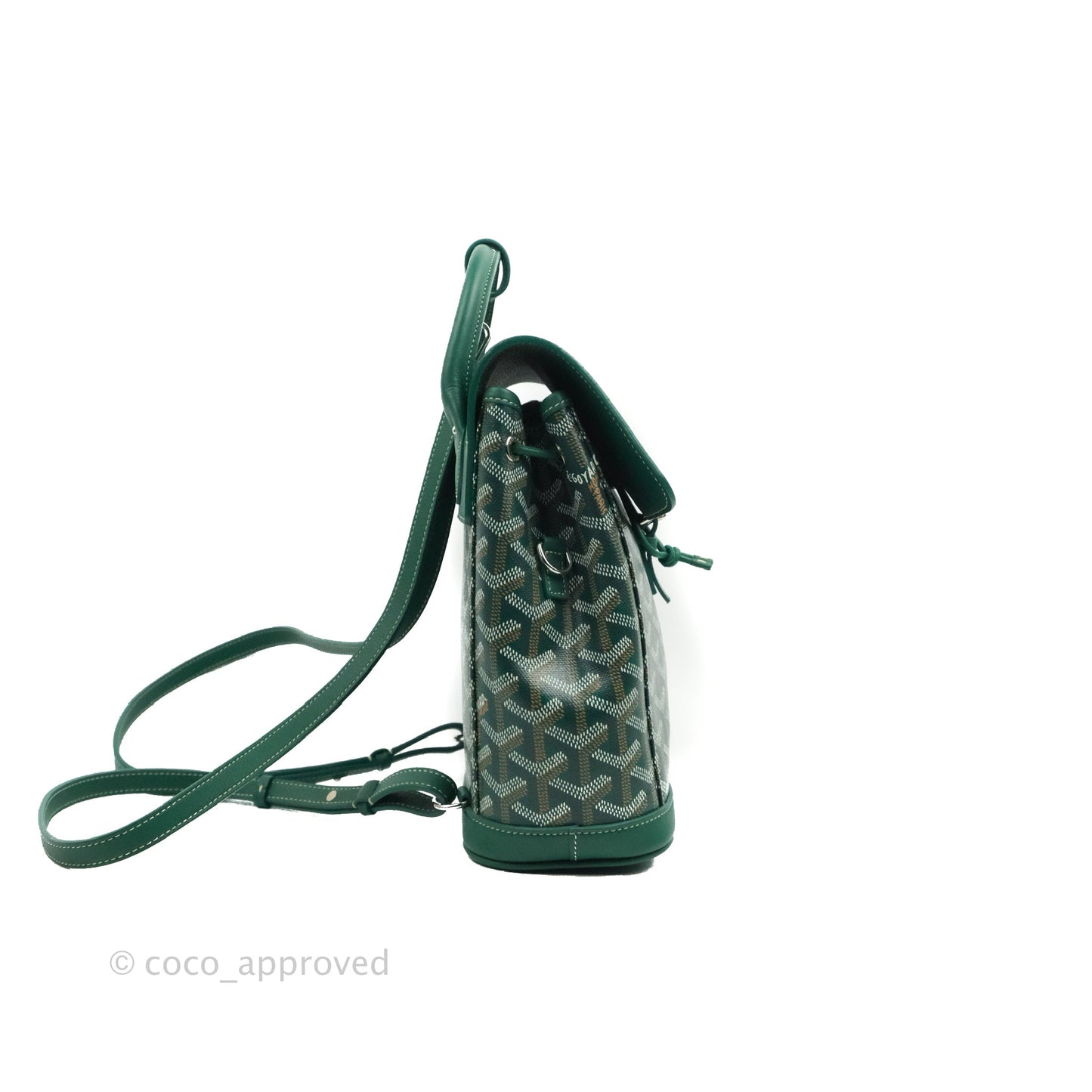 Goyard Mini Alpin Backpack Green Goyardine Calfskin