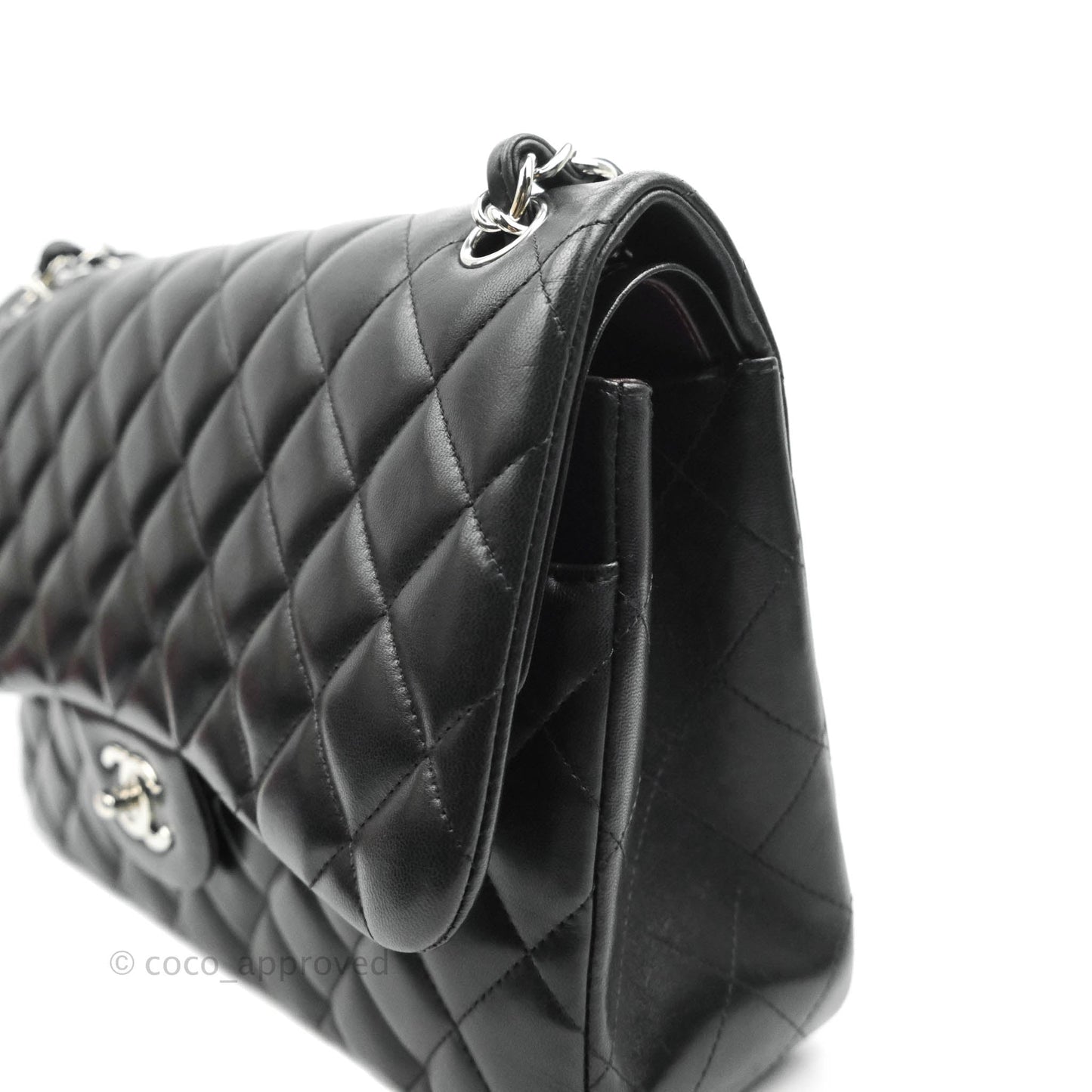 Chanel Jumbo Double Flap Black Lambskin Silver Hardware⁣⁣