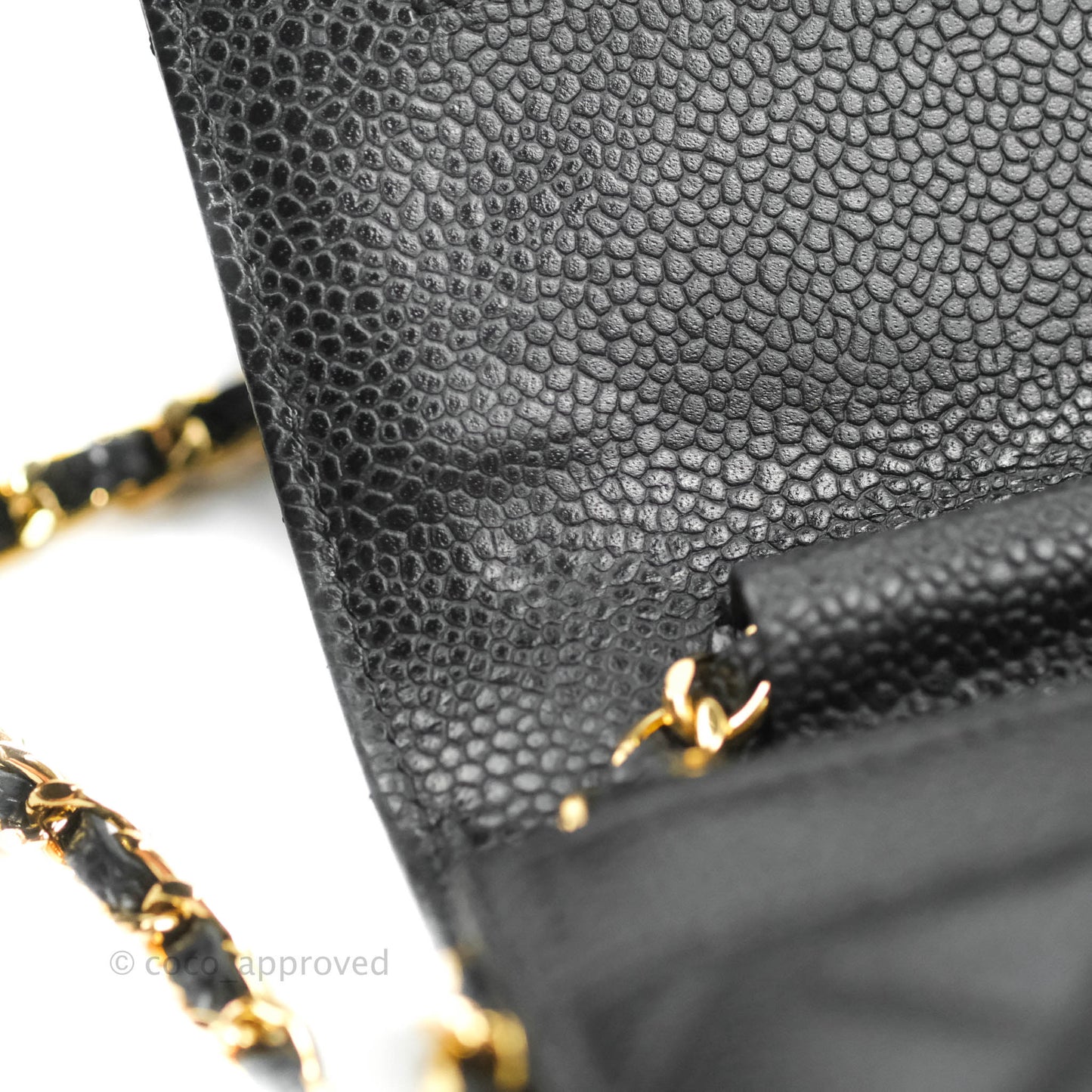 Chanel Quilted Classic WOC Black Caviar Gold Hardware