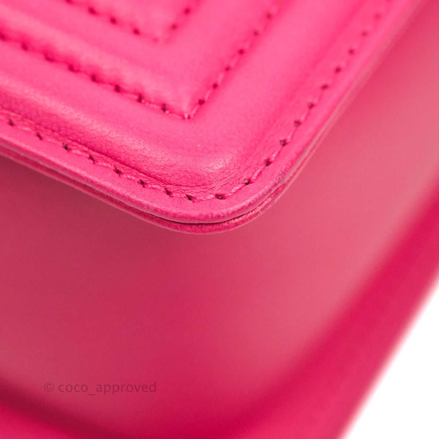 Chanel Quilted New Medium Boy Dark Pink Lambskin Ruthenium Hardware